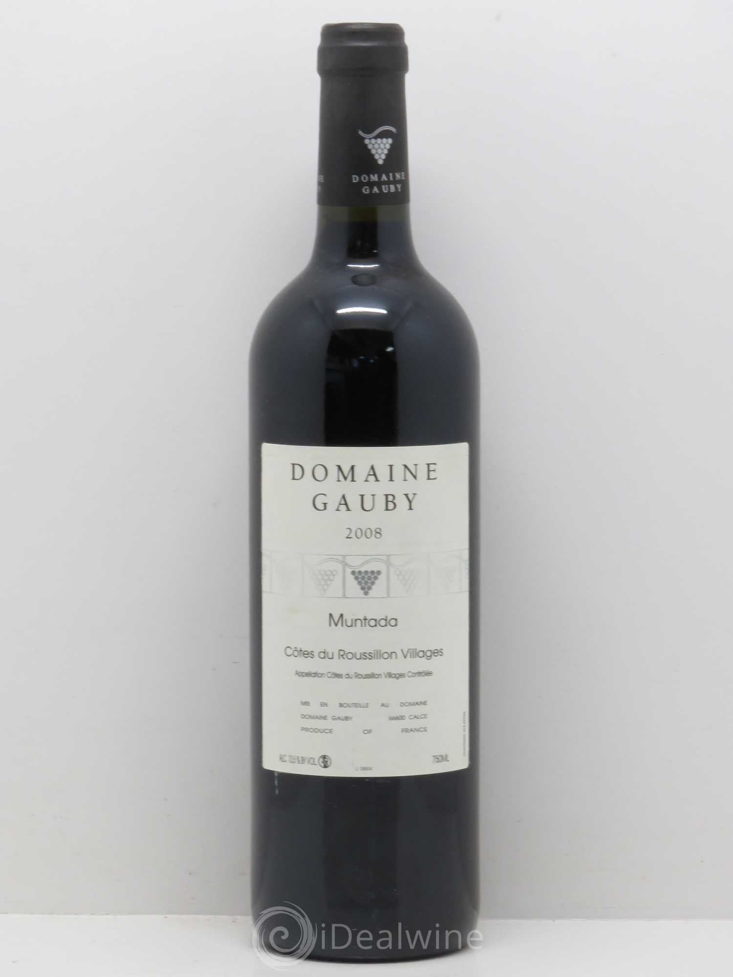 Côtes Catalanes (anciennement Côtes du Roussillon Villages) La Muntada Gauby (Domaine) 2008 - Lot de 1 bouteille - 0