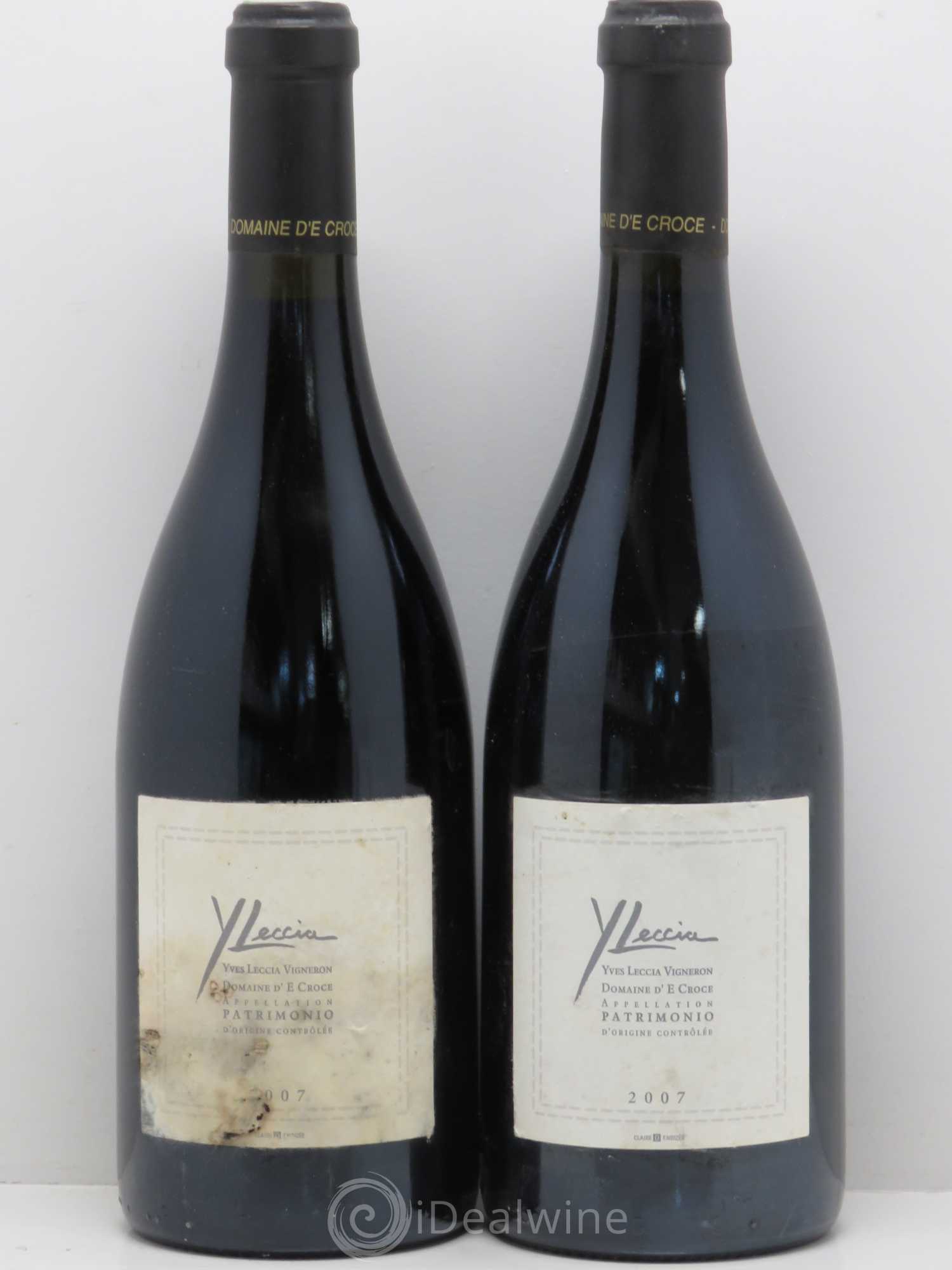 Patrimonio Domaine d' E. Croce Yves Leccia 2007 - Lot de 2 bouteilles - 0