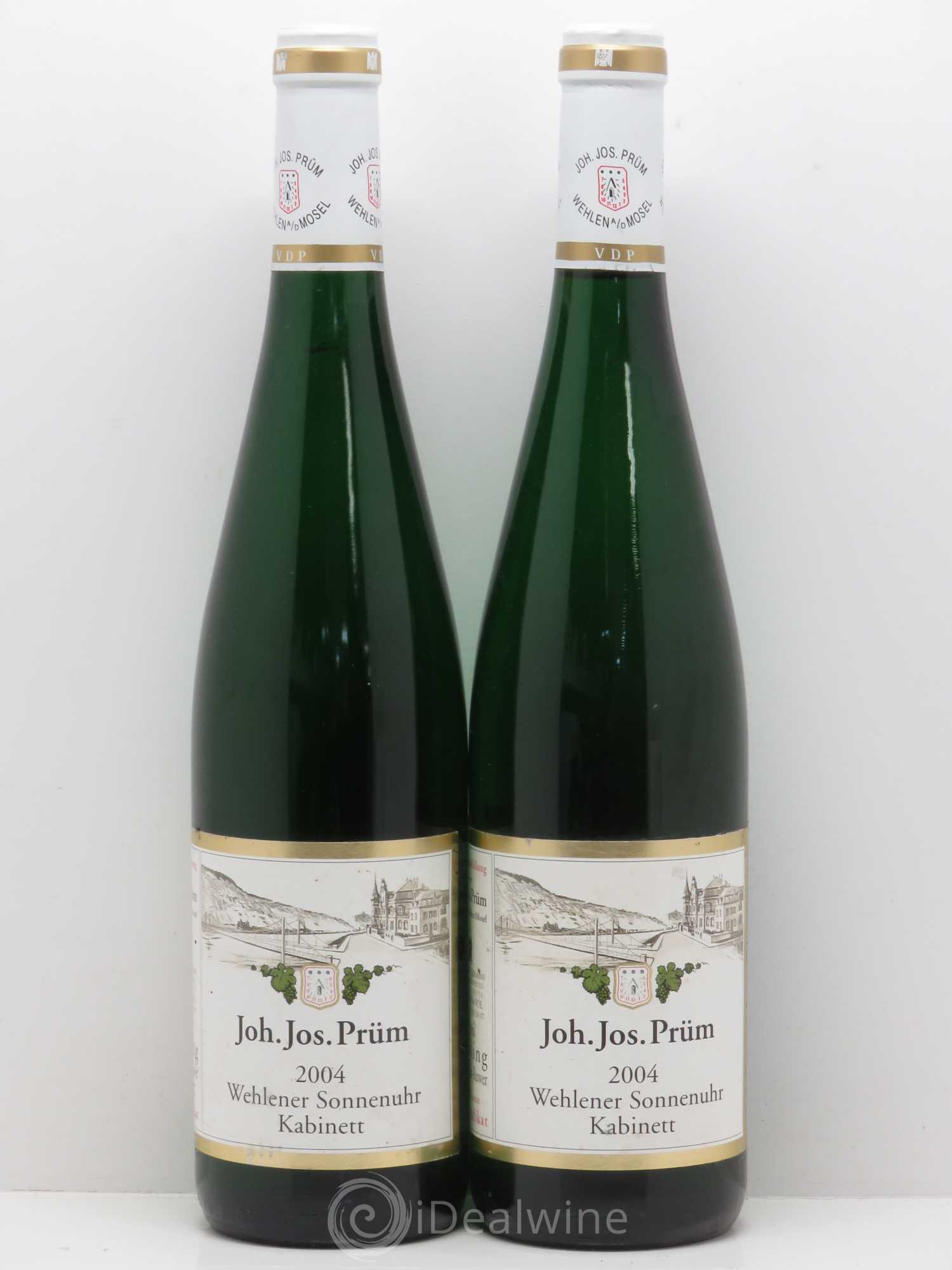 Riesling Joh. Jos. Prum Wehlener Sonnenuhr Kabinett 2004 - Lot de 2 bouteilles - 0
