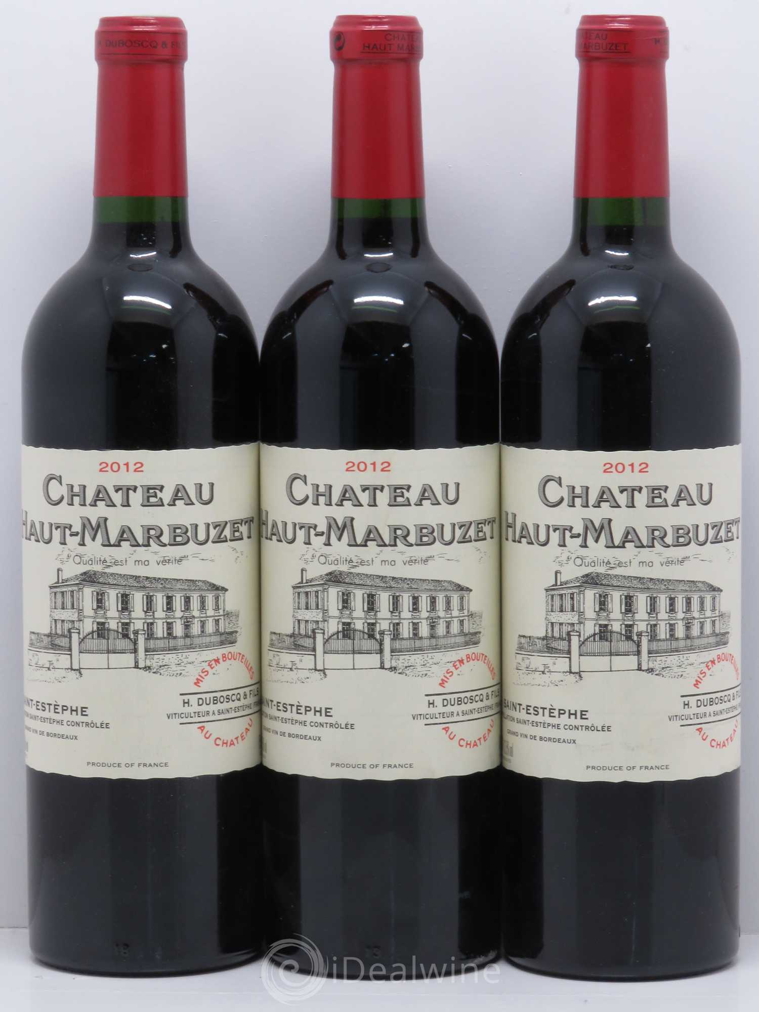 Château Haut Marbuzet 2012 - Lot de 3 bouteilles - 0