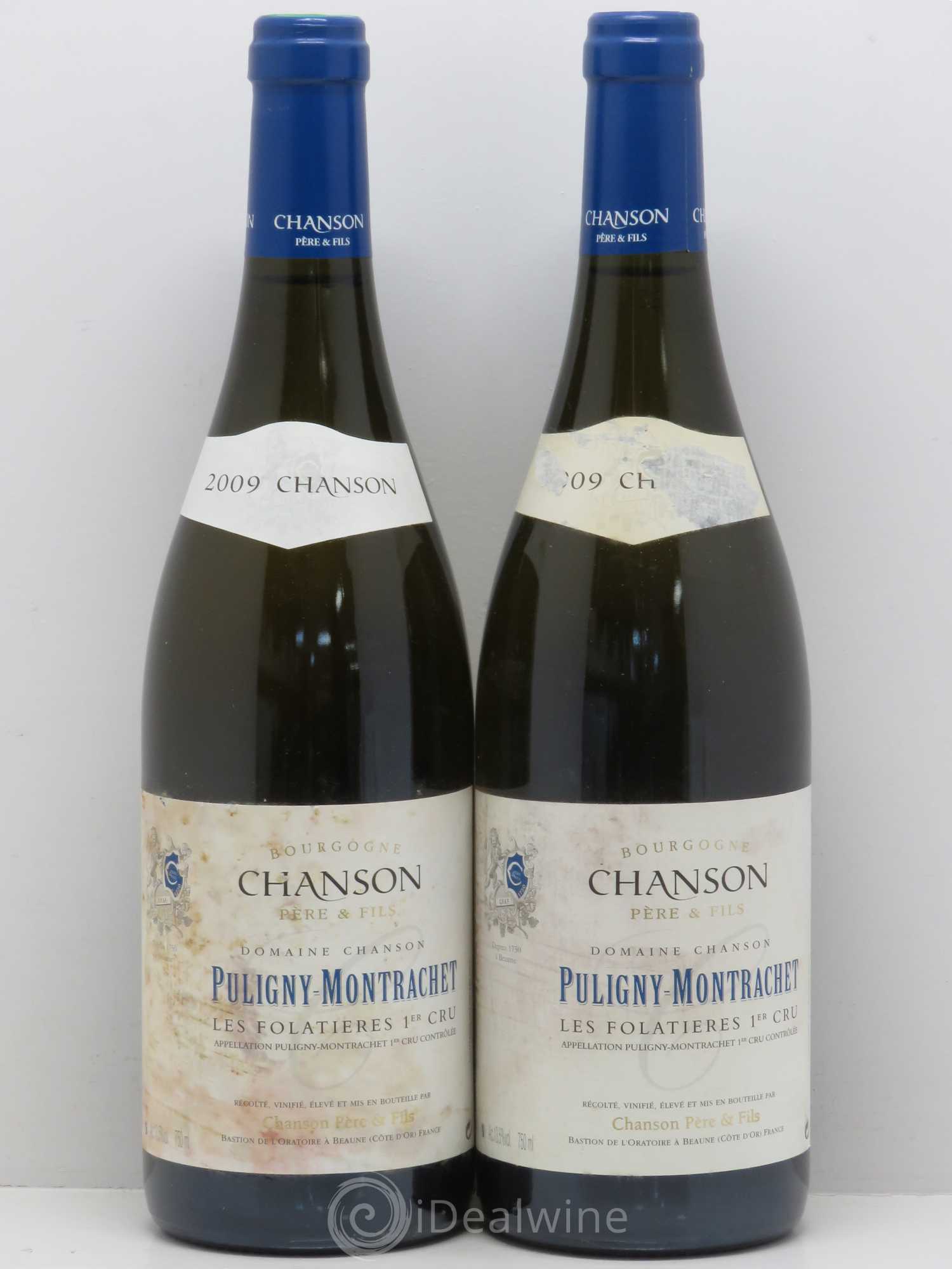 Puligny-Montrachet 1er Cru Domaine Chanson Folatieres 2009 - Posten von 2 Flaschen - 0