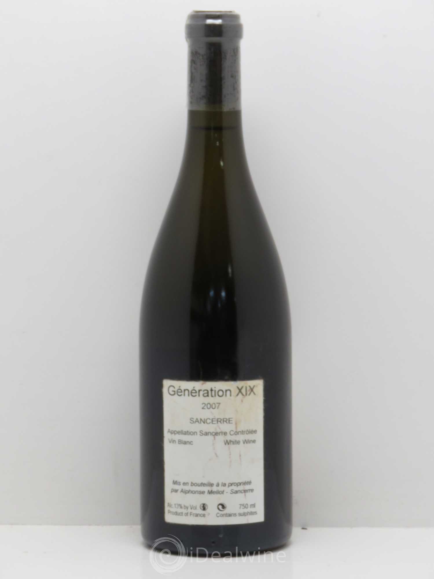 Sancerre Génération XIX Alphonse Mellot 2007 - Lot de 1 bouteille - 1