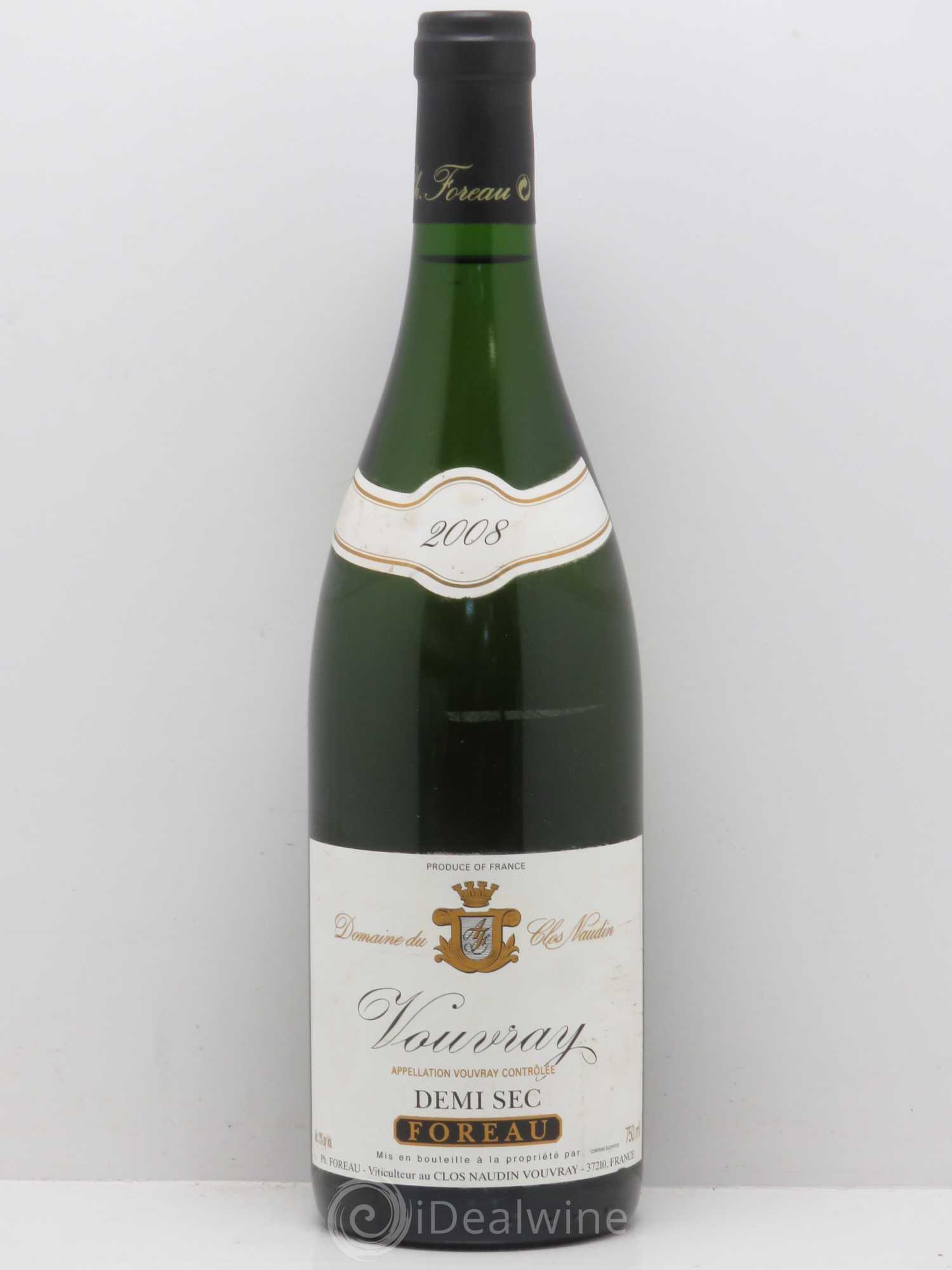 Vouvray Demi-Sec Clos Naudin - Philippe Foreau 2008 - Lot de 1 bouteille - 0