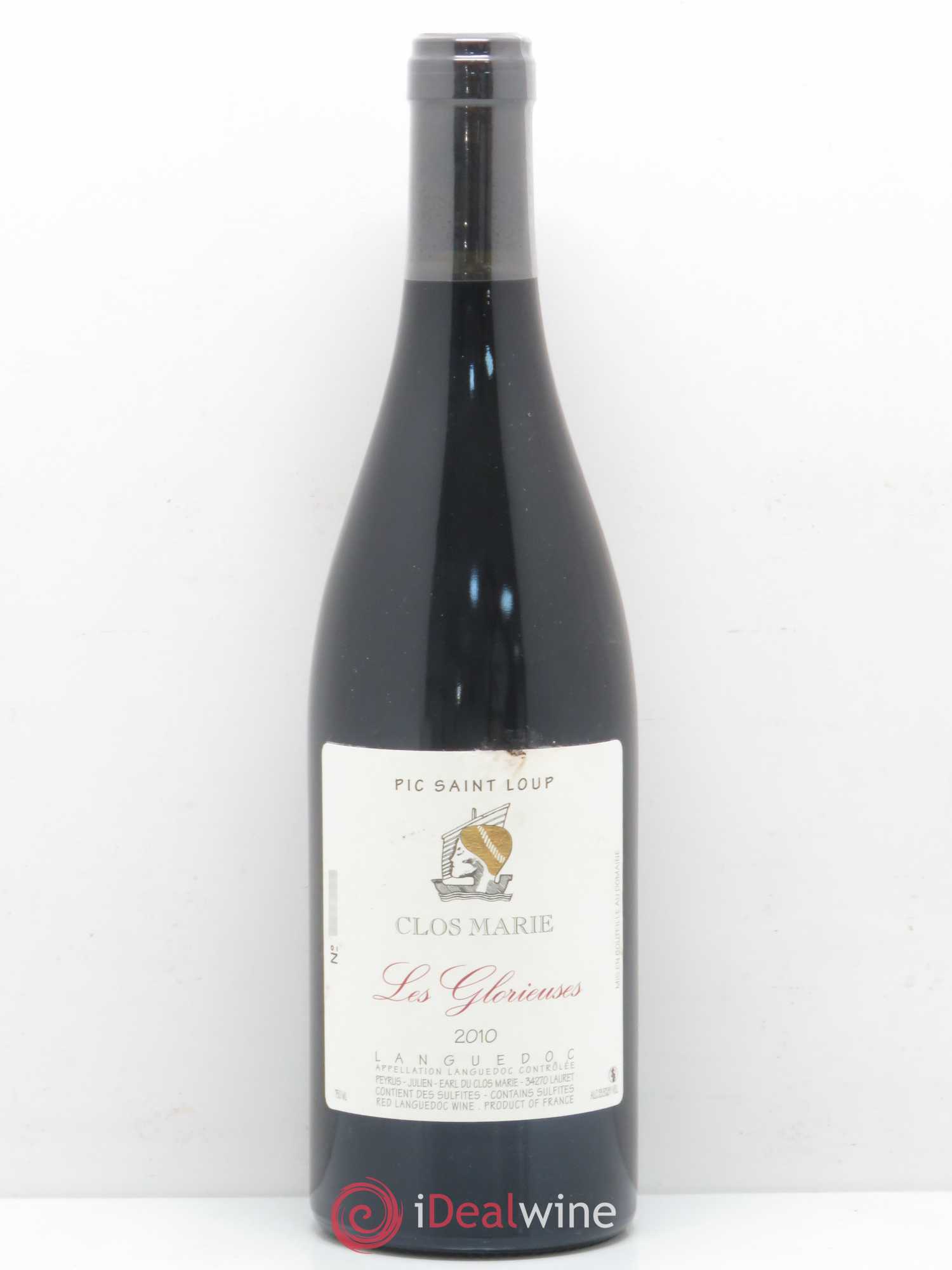Pic Saint-Loup Clos Marie Les Glorieuses Christophe Peyrus et Françoise Julien 2010 - Lot de 1 bouteille - 0