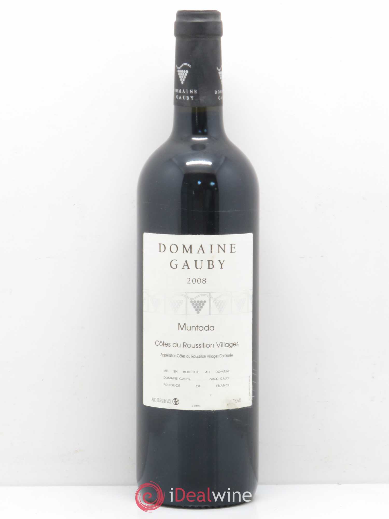 Côtes Catalanes (anciennement Côtes du Roussillon Villages) La Muntada Gauby (Domaine) 2008 - Lot de 1 bouteille - 0