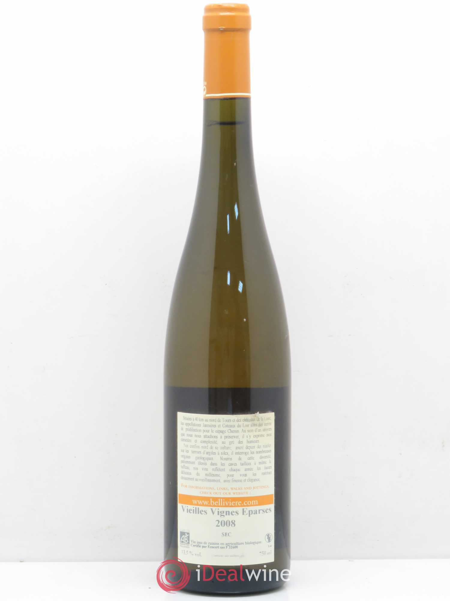 Coteaux du Loir Vieilles Vignes Eparses Domaine de Bellivière 2008 - Lot de 1 bouteille - 1