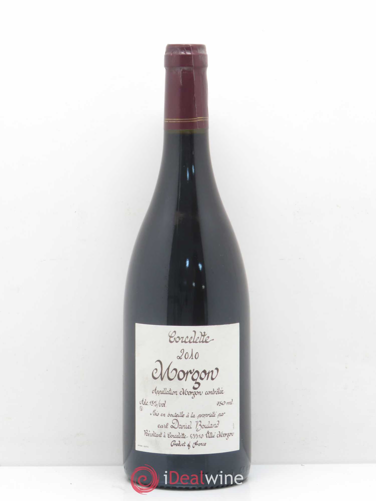 Morgon Corcelette Daniel Bouland (Domaine) 2010 - Lot de 1 bouteille - 0