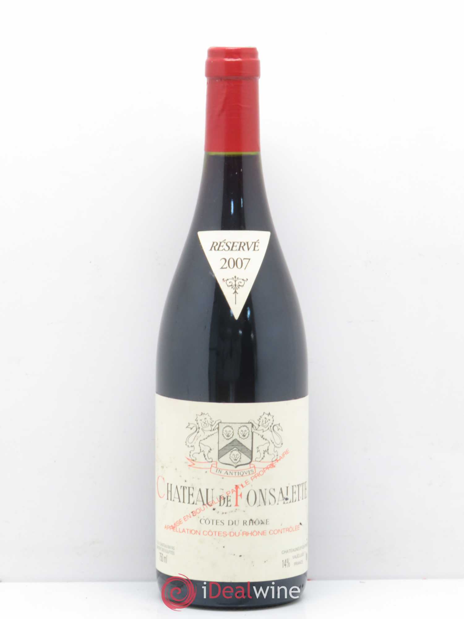 Côtes-du-Rhône Château de Fonsalette Emmanuel Reynaud 2007 - Lot de 1 bouteille - 0