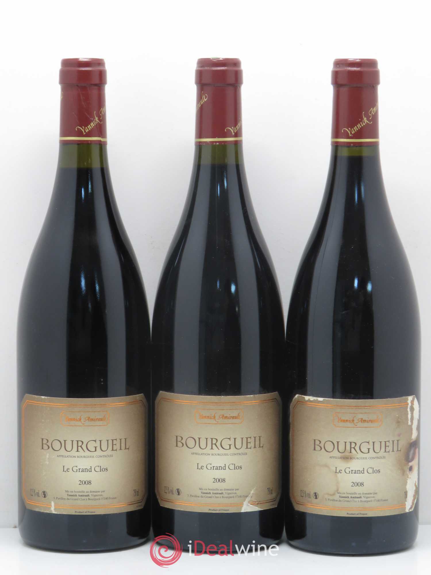 Bourgueil Grand Clos Yannick Amirault (Domaine) 2008 - Lot de 3 bouteilles - 0