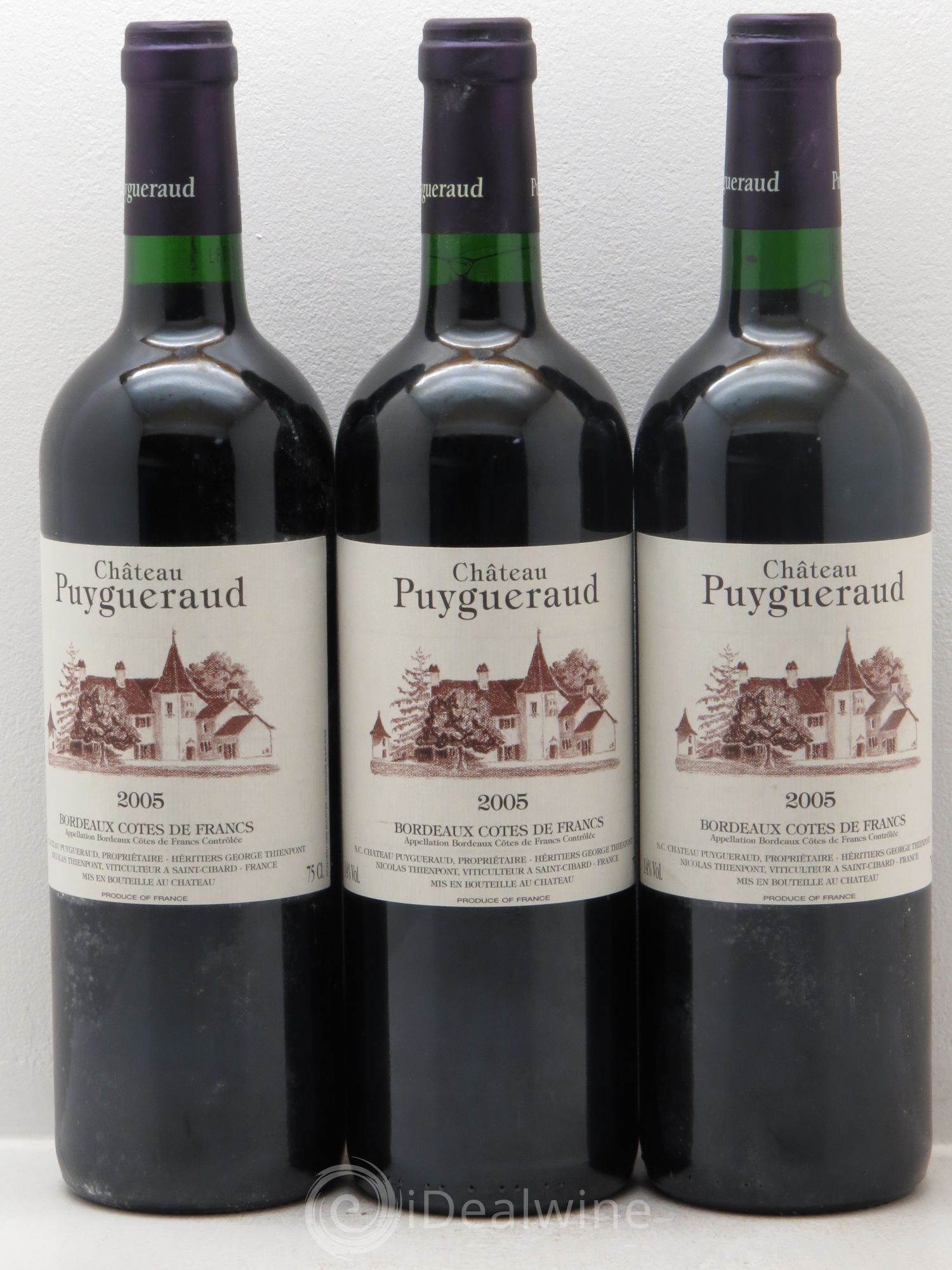 Château Puygueraud 2005 - Lot de 3 bouteilles - 0
