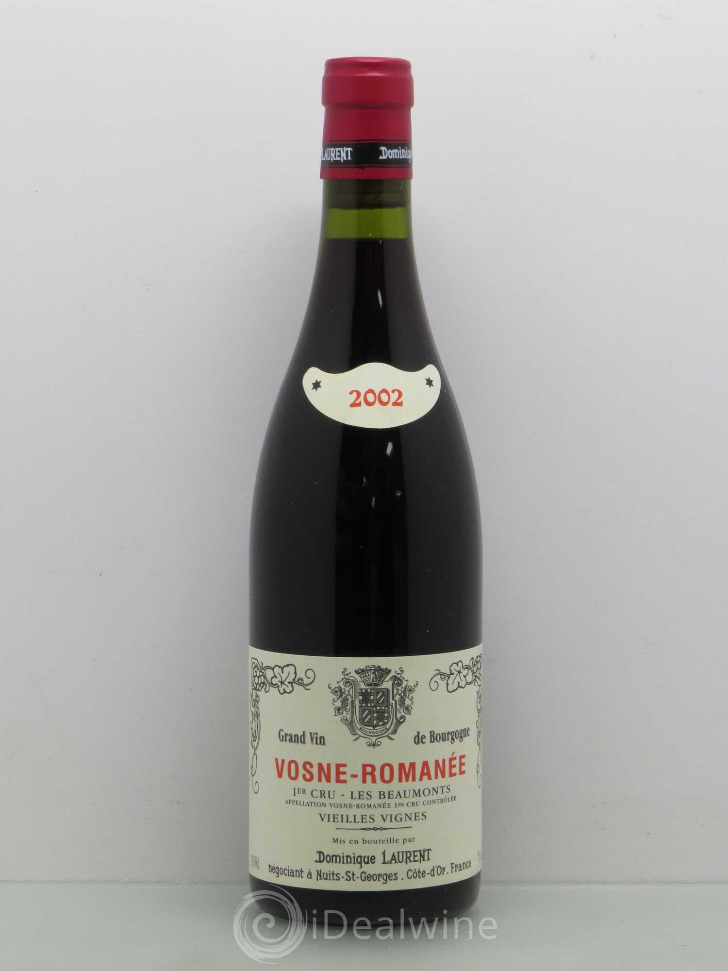 Vosne-Romanée 1er Cru Aux Beaumonts Vieilles Vignes Dominique Laurent 2002 - Lot de 1 bouteille - 0