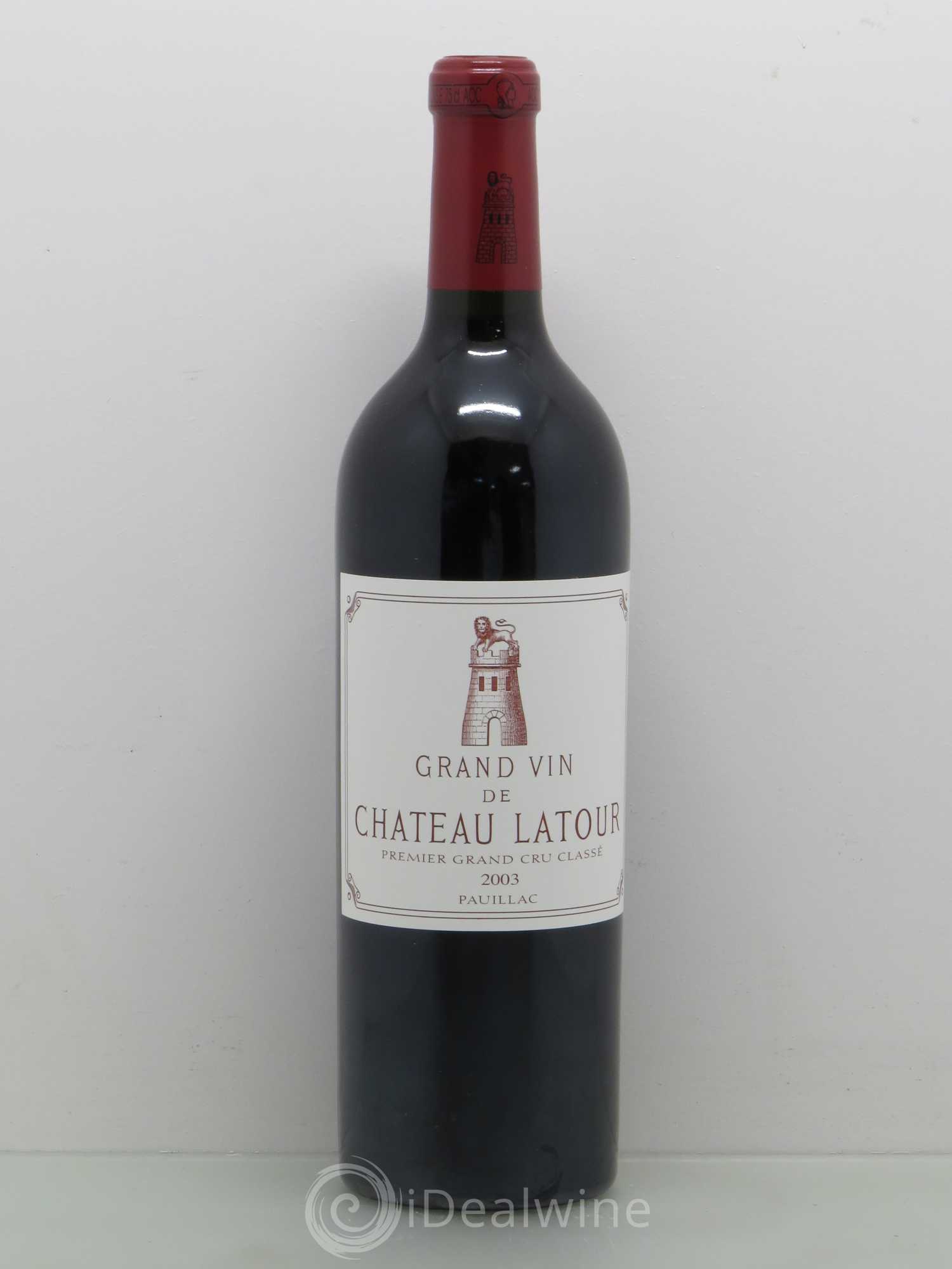 Château Latour 1er Grand Cru Classé 2003 - Lot de 1 bouteille - 0