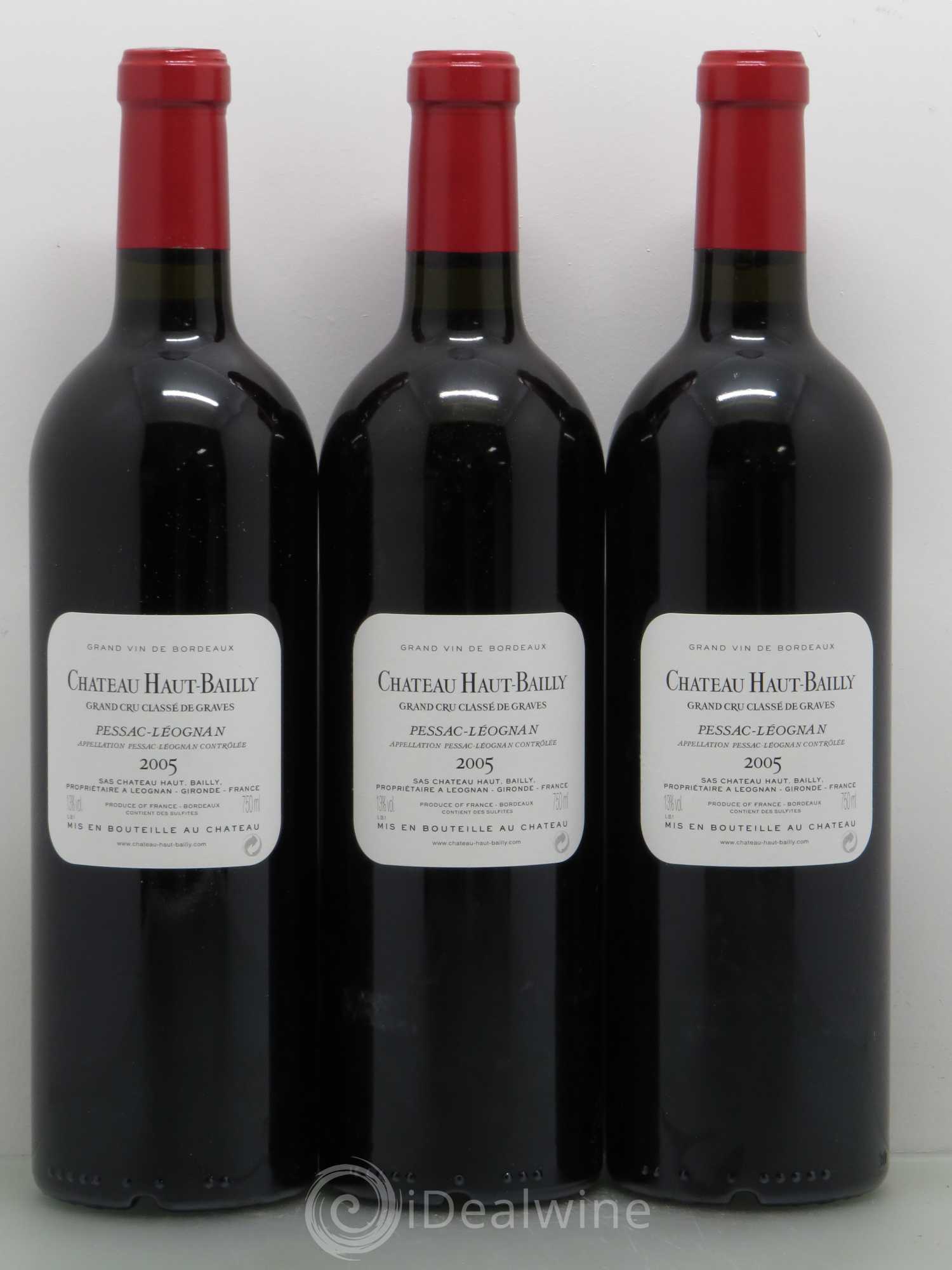 Château Haut-Bailly Cru Classé de Graves 2005 - Lot de 3 bouteilles - 1
