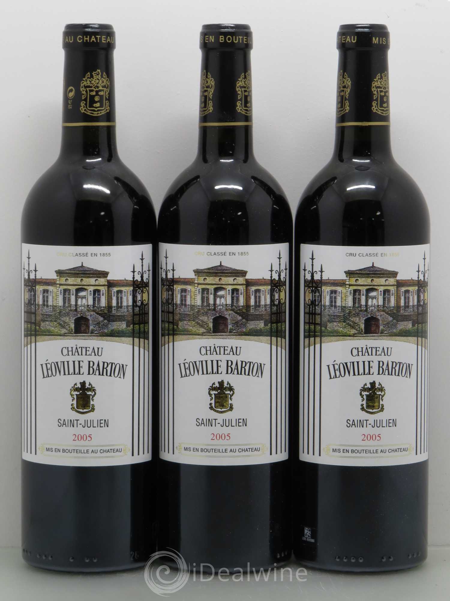 Château Léoville Barton 2ème Grand Cru Classé 2005 - Lot de 3 bouteilles - 0