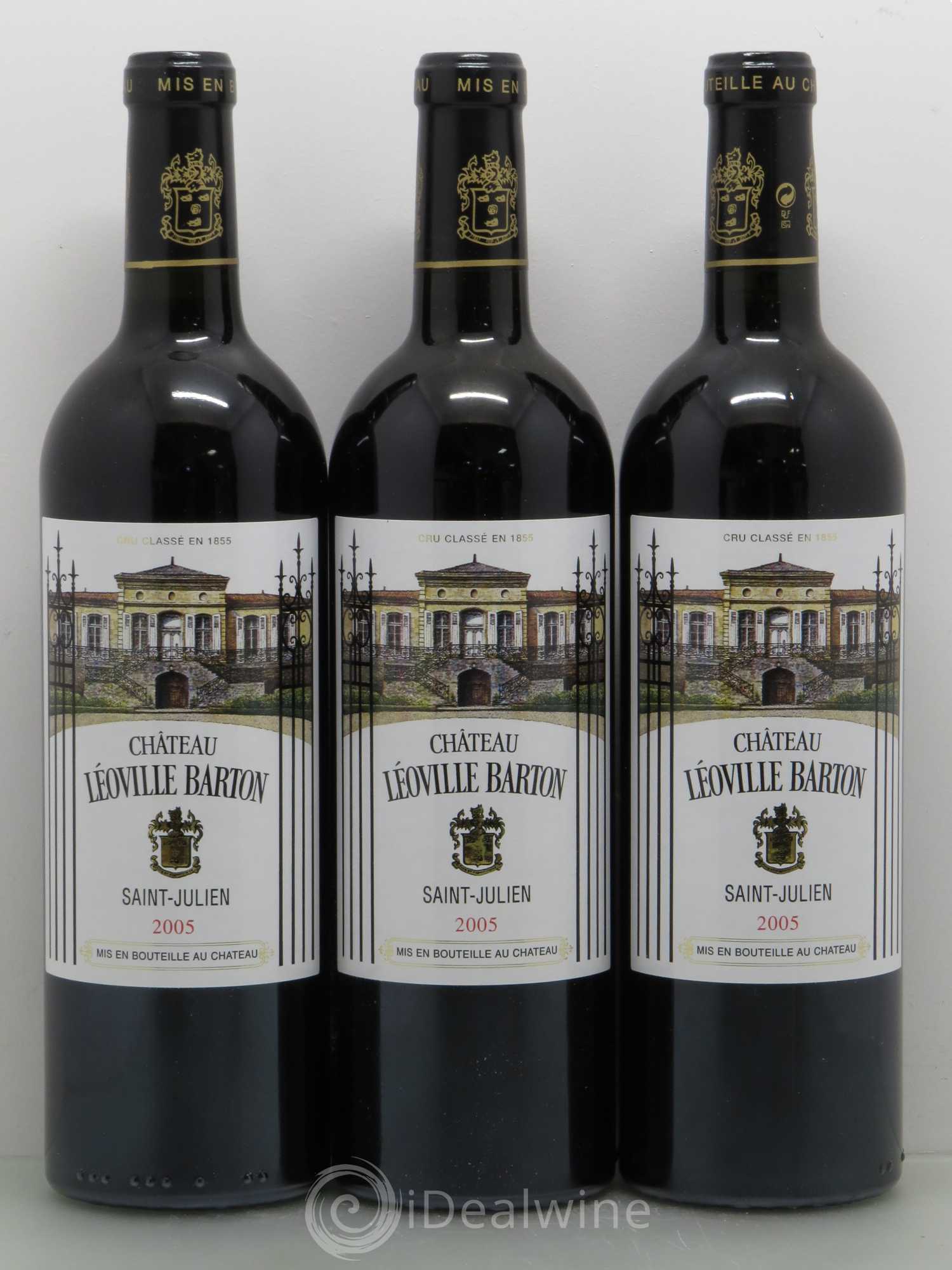Château Léoville Barton 2ème Grand Cru Classé 2005 - Lot de 3 bouteilles - 0