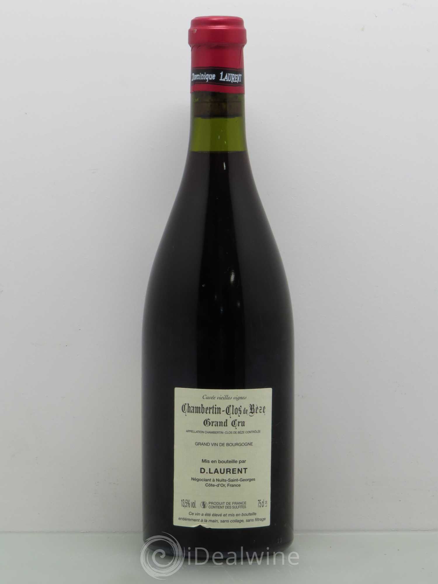 Chambertin Clos de Bèze Grand Cru Grande cuvée Vieilles vignes Dominique Laurent Vieilles Vignes 2006 - Lot de 1 bouteille - 1