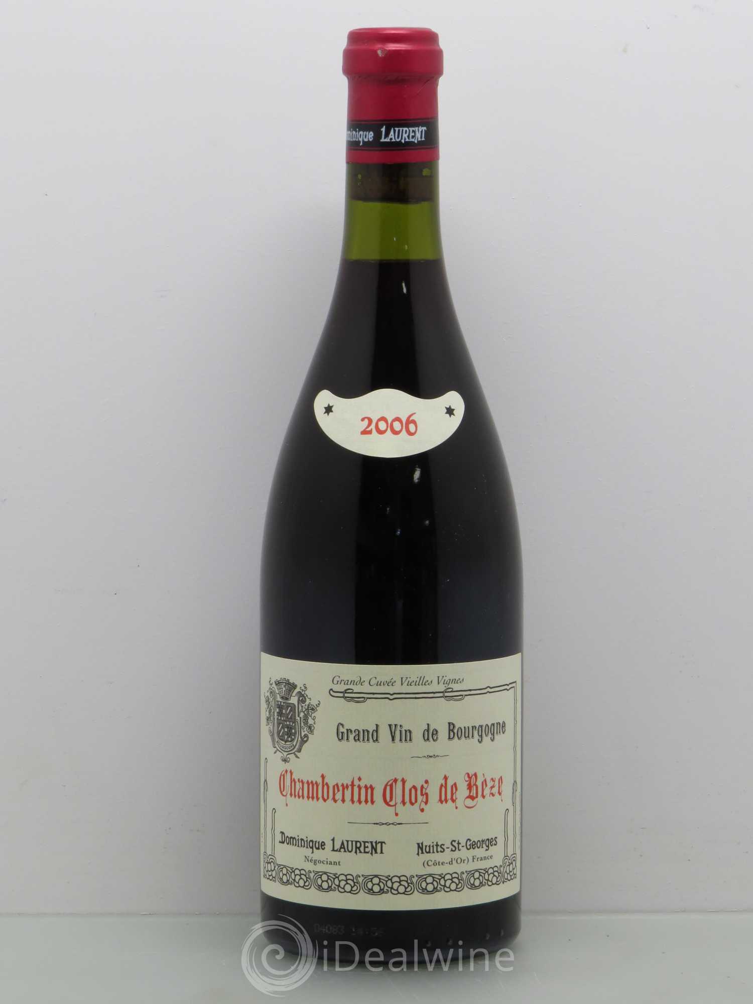 Chambertin Clos de Bèze Grand Cru Grande cuvée Vieilles vignes Dominique Laurent Vieilles Vignes 2006 - Lot de 1 bouteille - 0