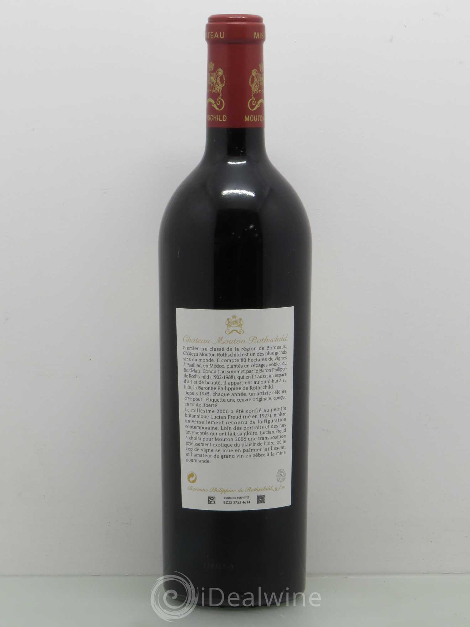 Château Mouton Rothschild 1er Grand Cru Classé 2006 - Lot de 1 bouteille - 1