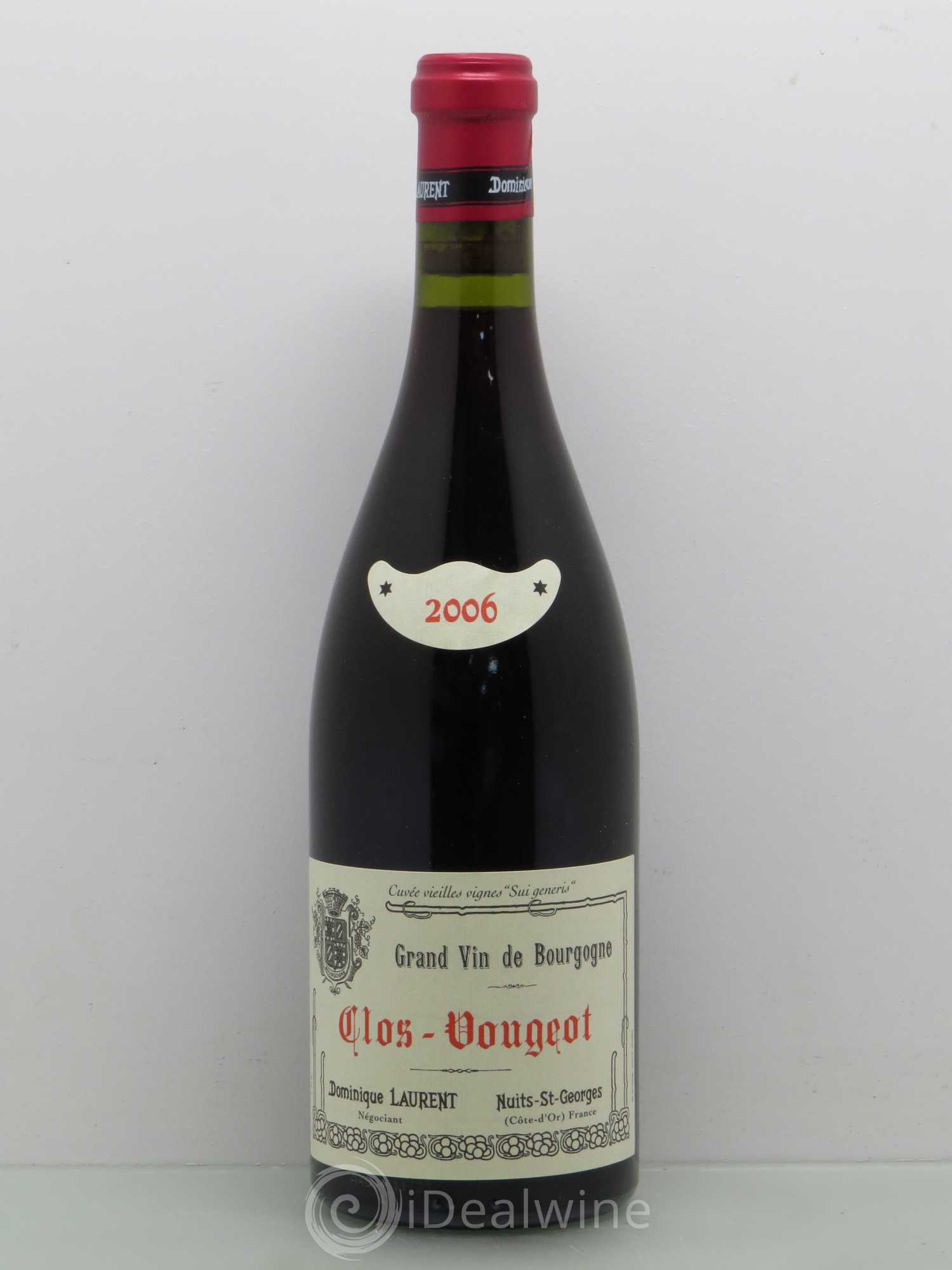 Clos de Vougeot Grand Cru Dominique Laurent 2006 - Lot de 1 bouteille - 0