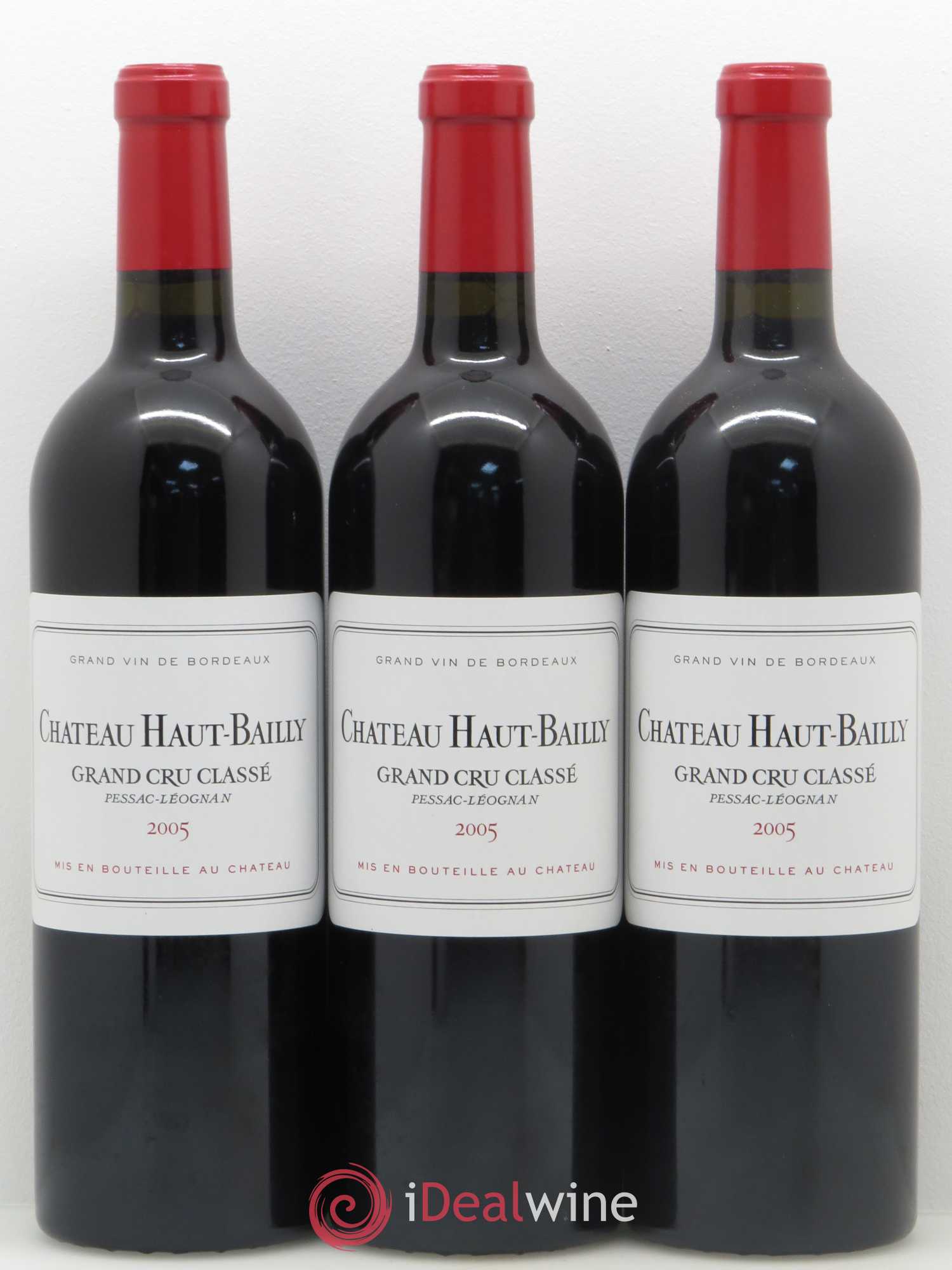 Château Haut-Bailly Cru Classé de Graves 2005 - Lot de 3 bouteilles - 0