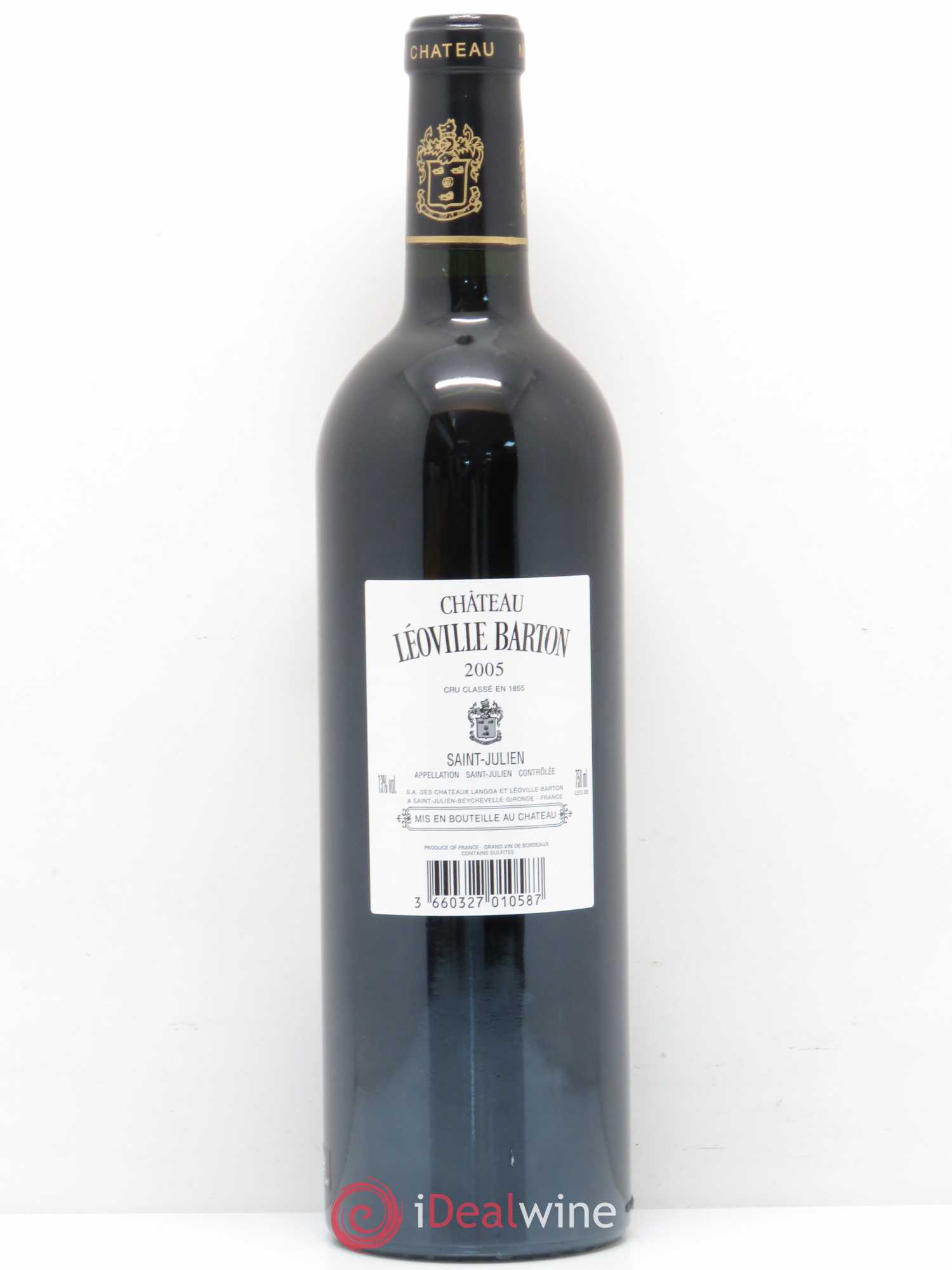 Château Léoville Barton 2ème Grand Cru Classé 2005 - Lot de 1 bouteille - 1
