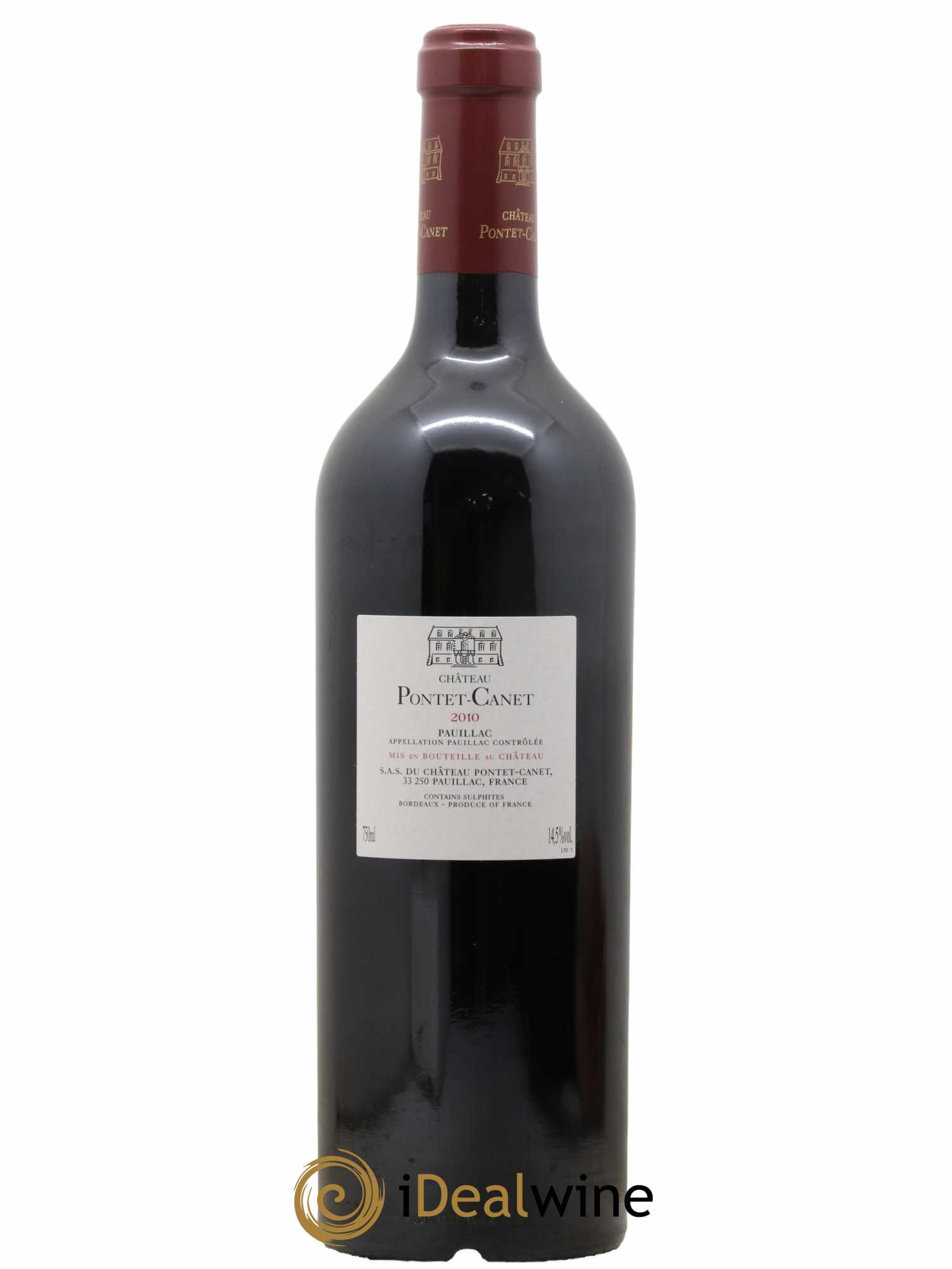 Château Pontet Canet 5ème Grand Cru Classé 2010 - Lot de 1 bouteille - 1