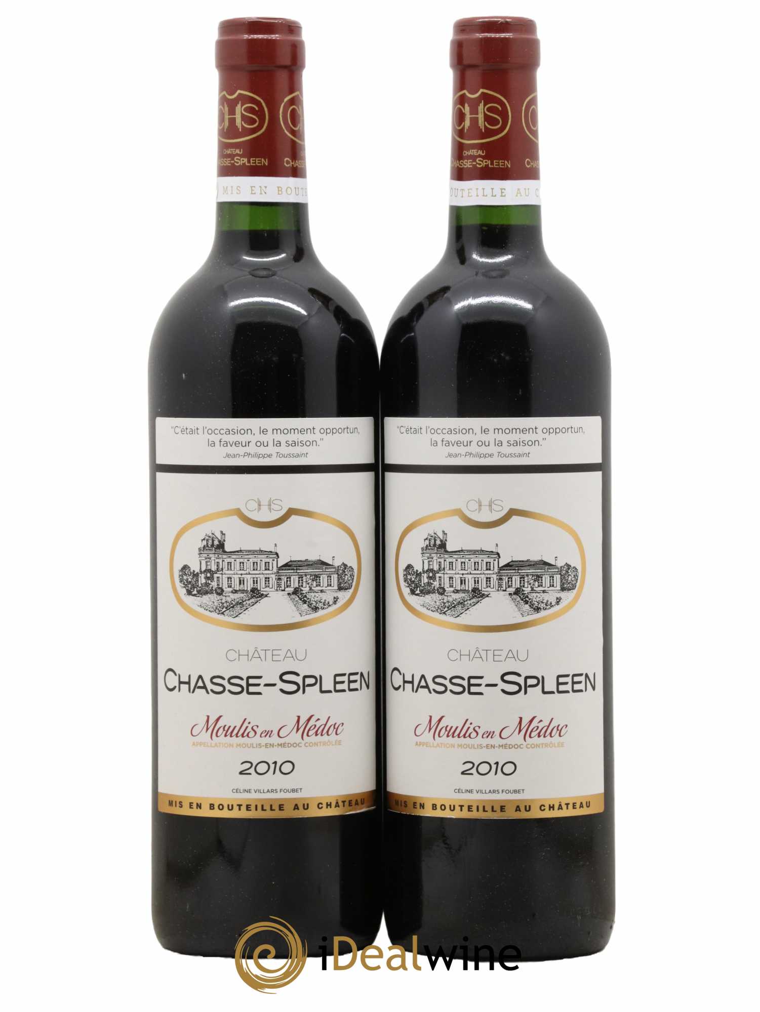 Château Chasse Spleen 2010 - Lot de 2 bouteilles - 0