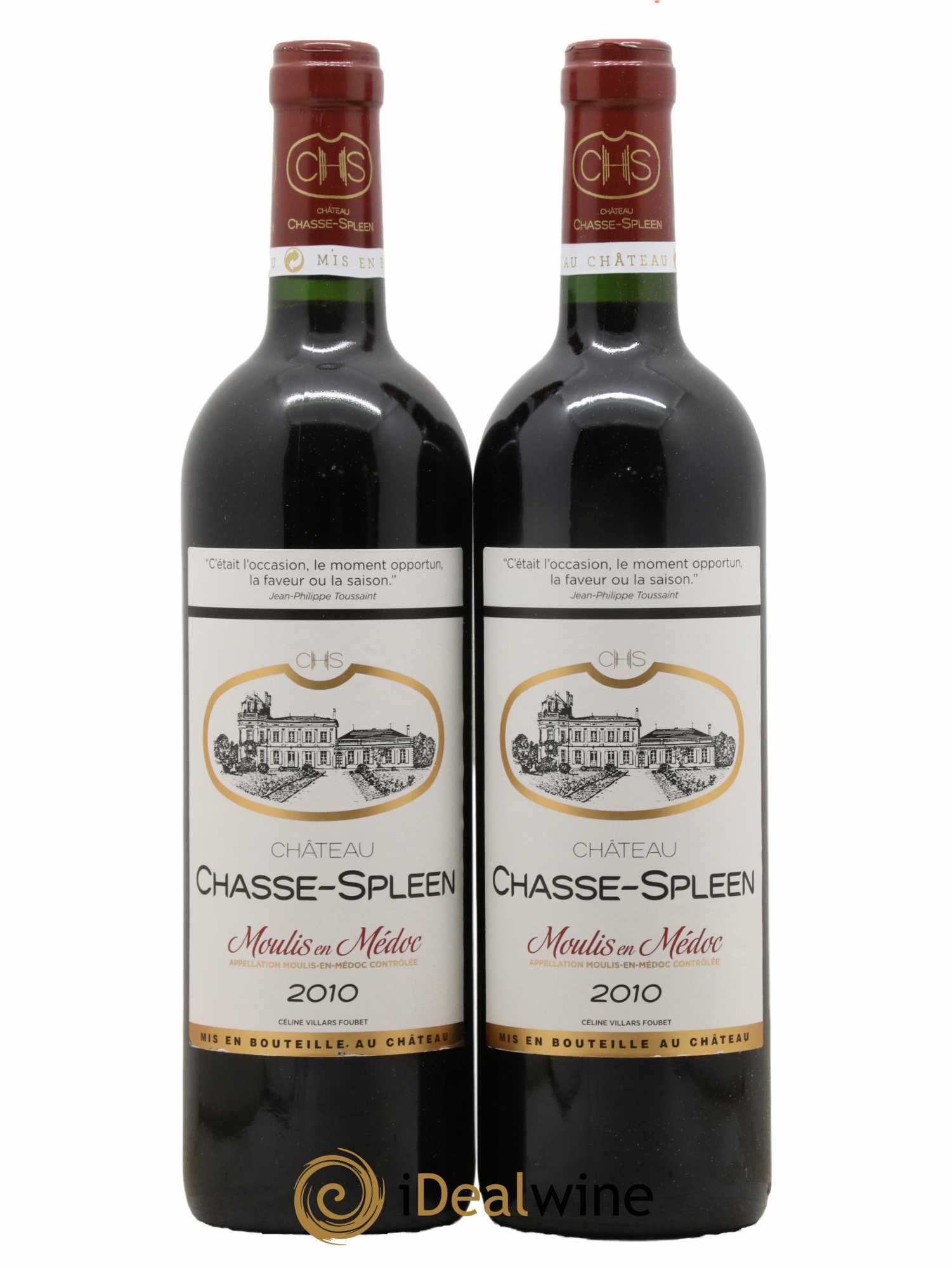Château Chasse Spleen 2010 - Lot de 2 bouteilles - 0