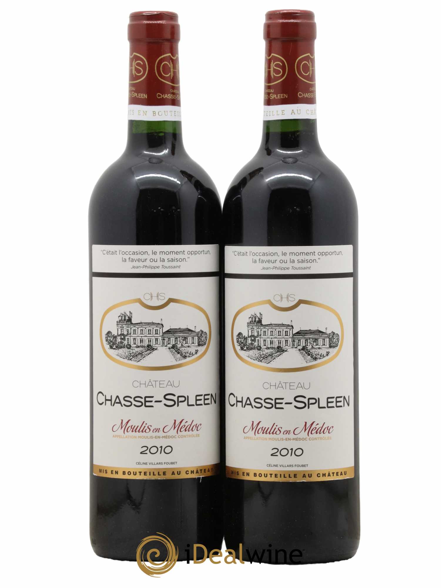 Château Chasse Spleen 2010 - Lot de 2 bouteilles - 0