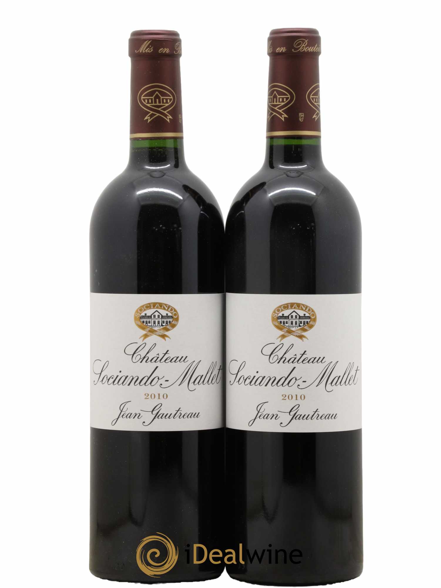 Château Sociando Mallet 2010 - Lot de 2 bouteilles - 0