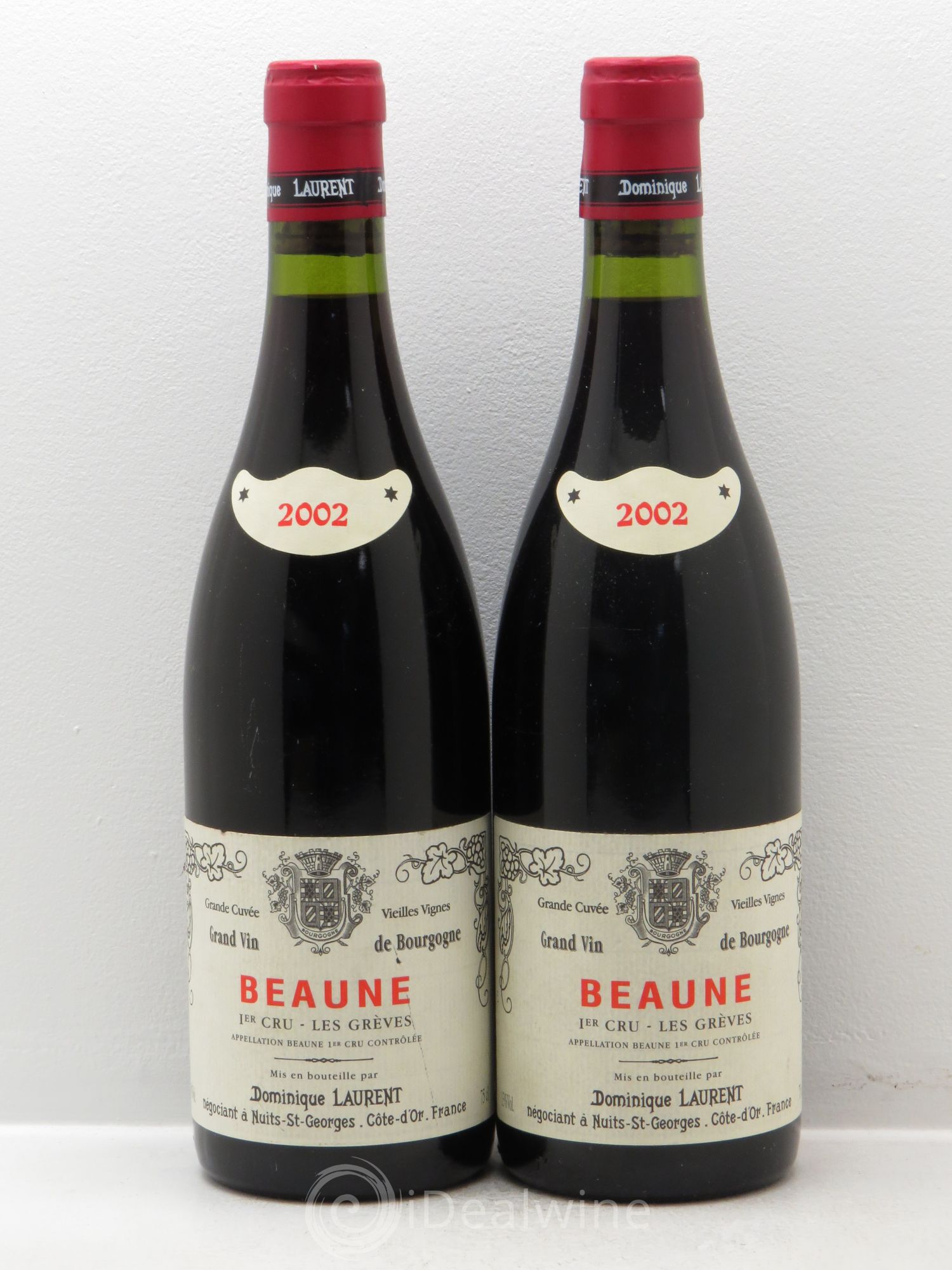 Beaune 1er Cru Vieilles Vignes - Dominique Laurent 2002 - Posten von 2 Flaschen - 0