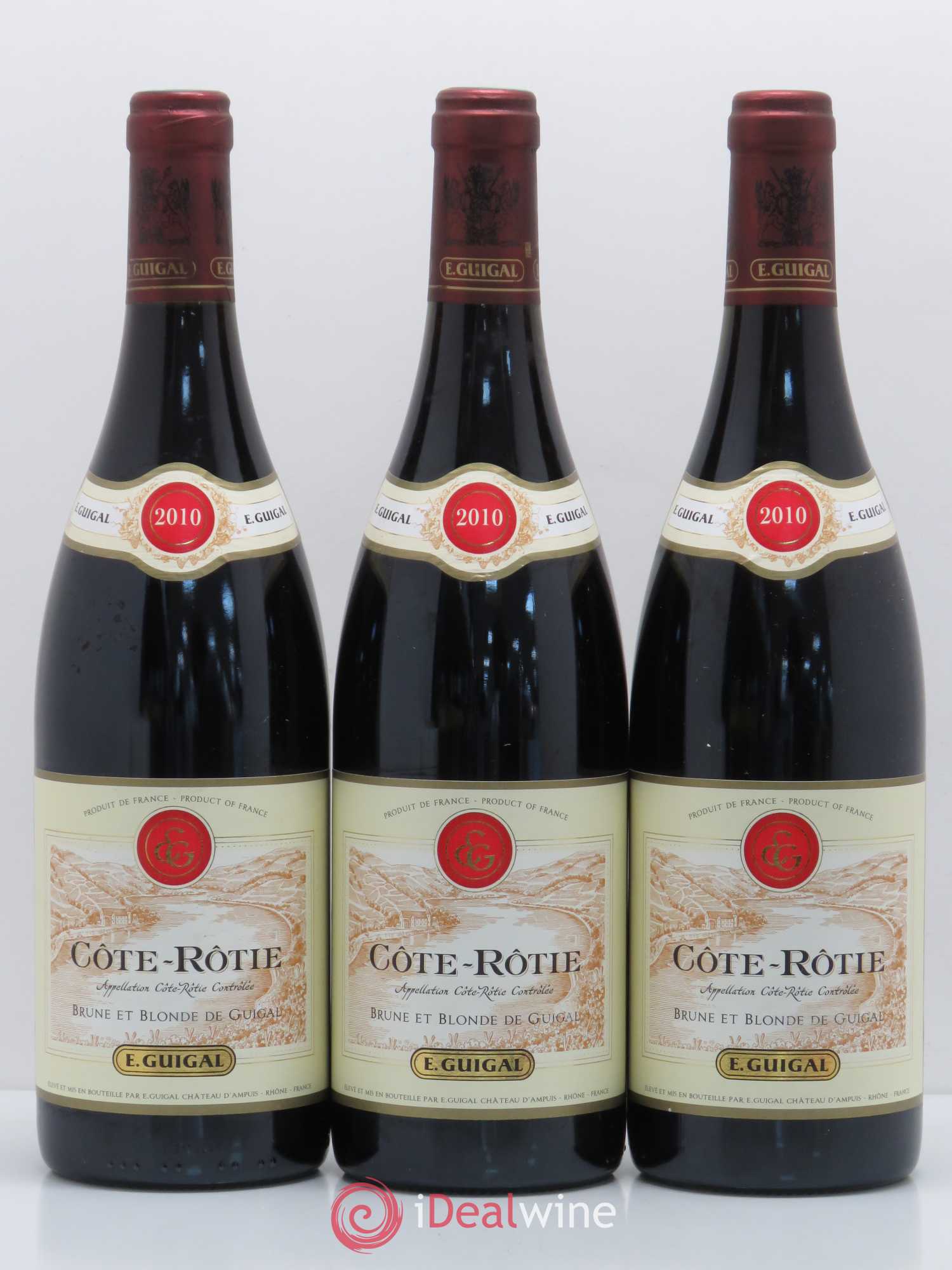 Côte-Rôtie Côtes Brune et Blonde Guigal 2010 - Lot de 3 bouteilles - 0