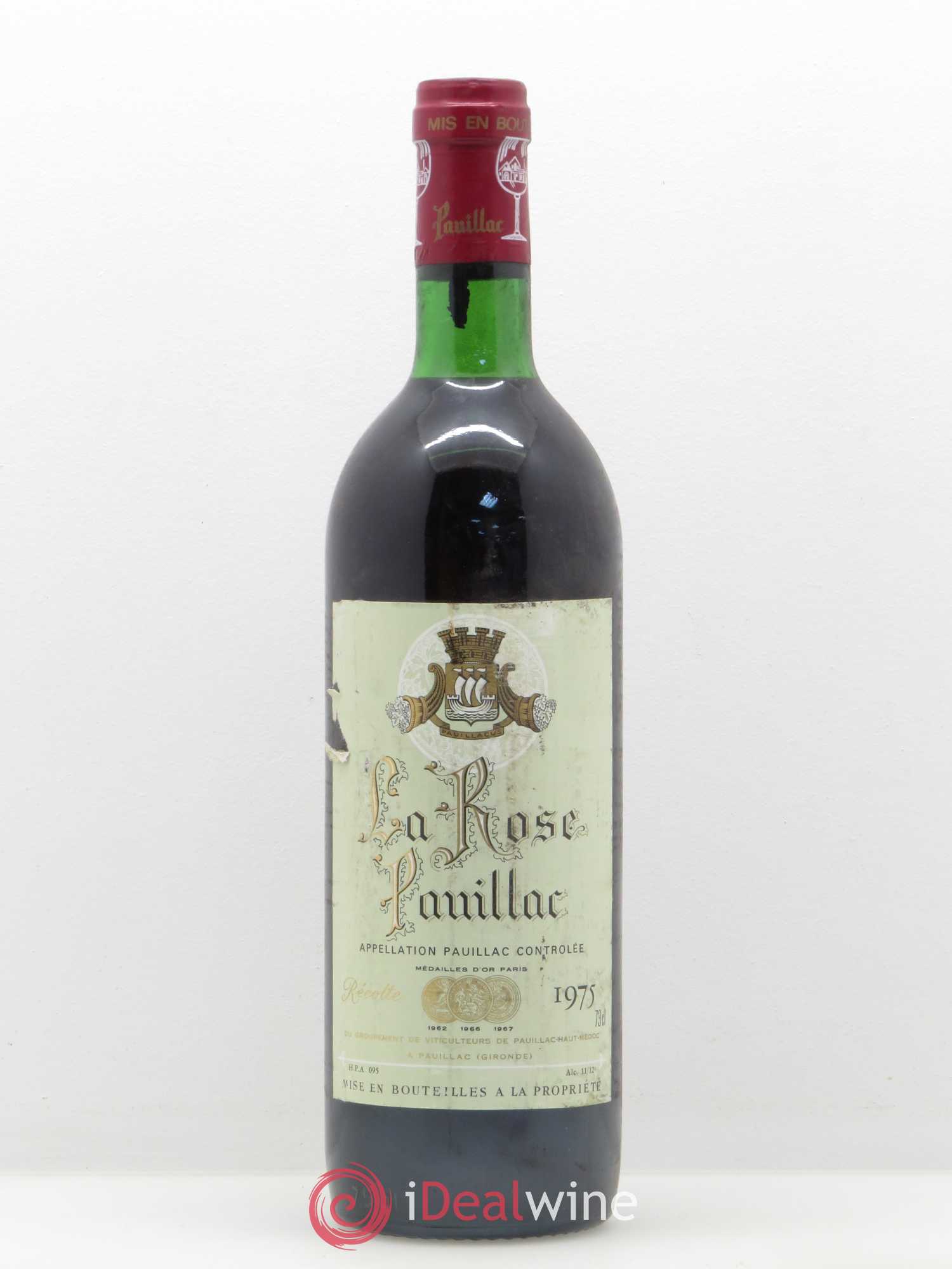 La Rose Pauillac 1975 - Lot de 1 bouteille - 0