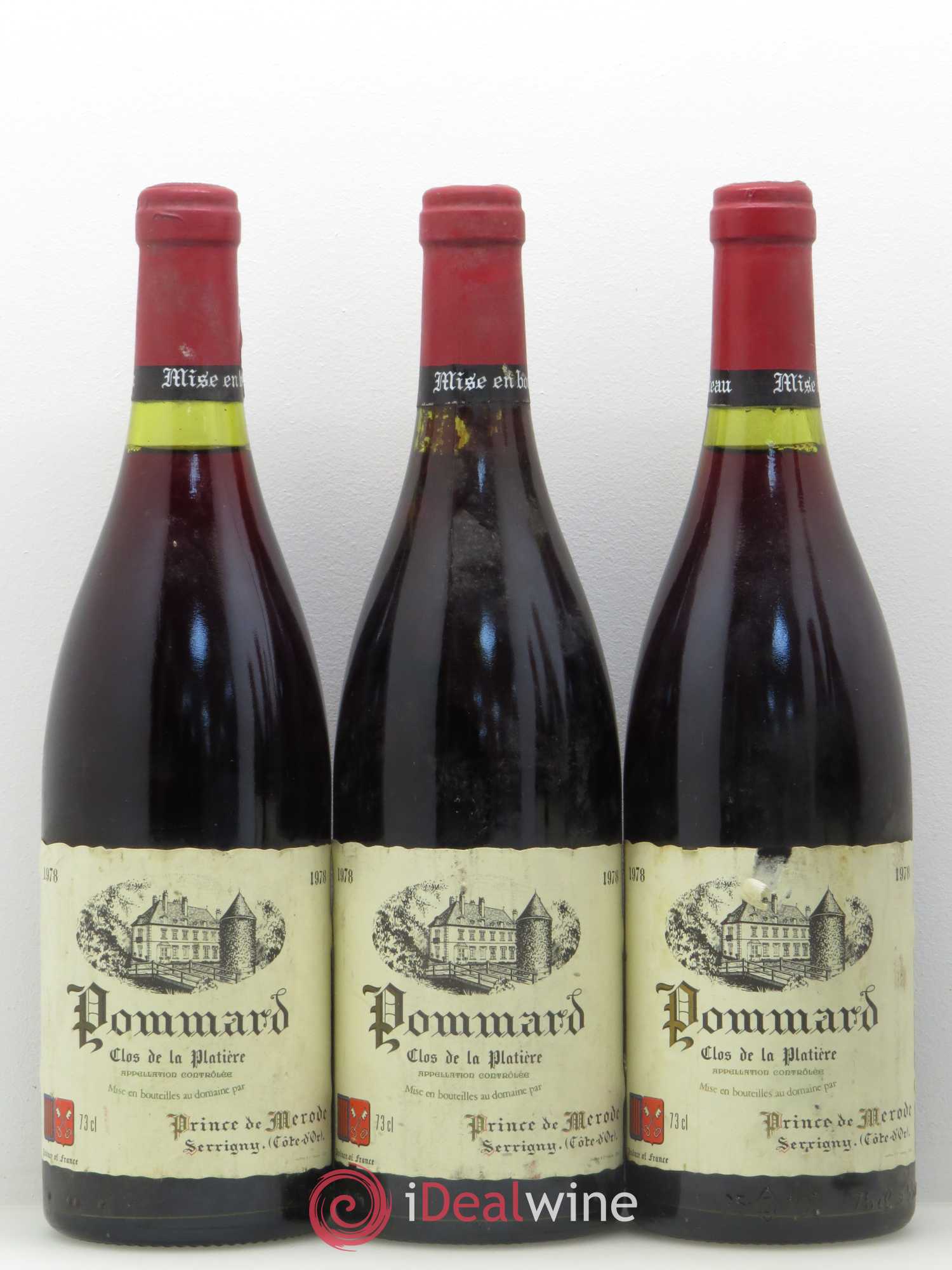 Pommard Clos de La Platière Prince de Merode 1978 - Posten von 5 Flaschen - 1