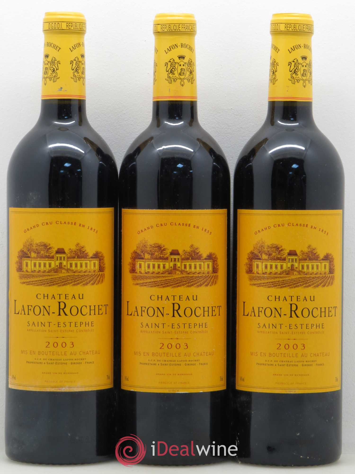 Château Lafon Rochet 4ème Grand Cru Classé 2003 - Lot de 12 bouteilles - 1