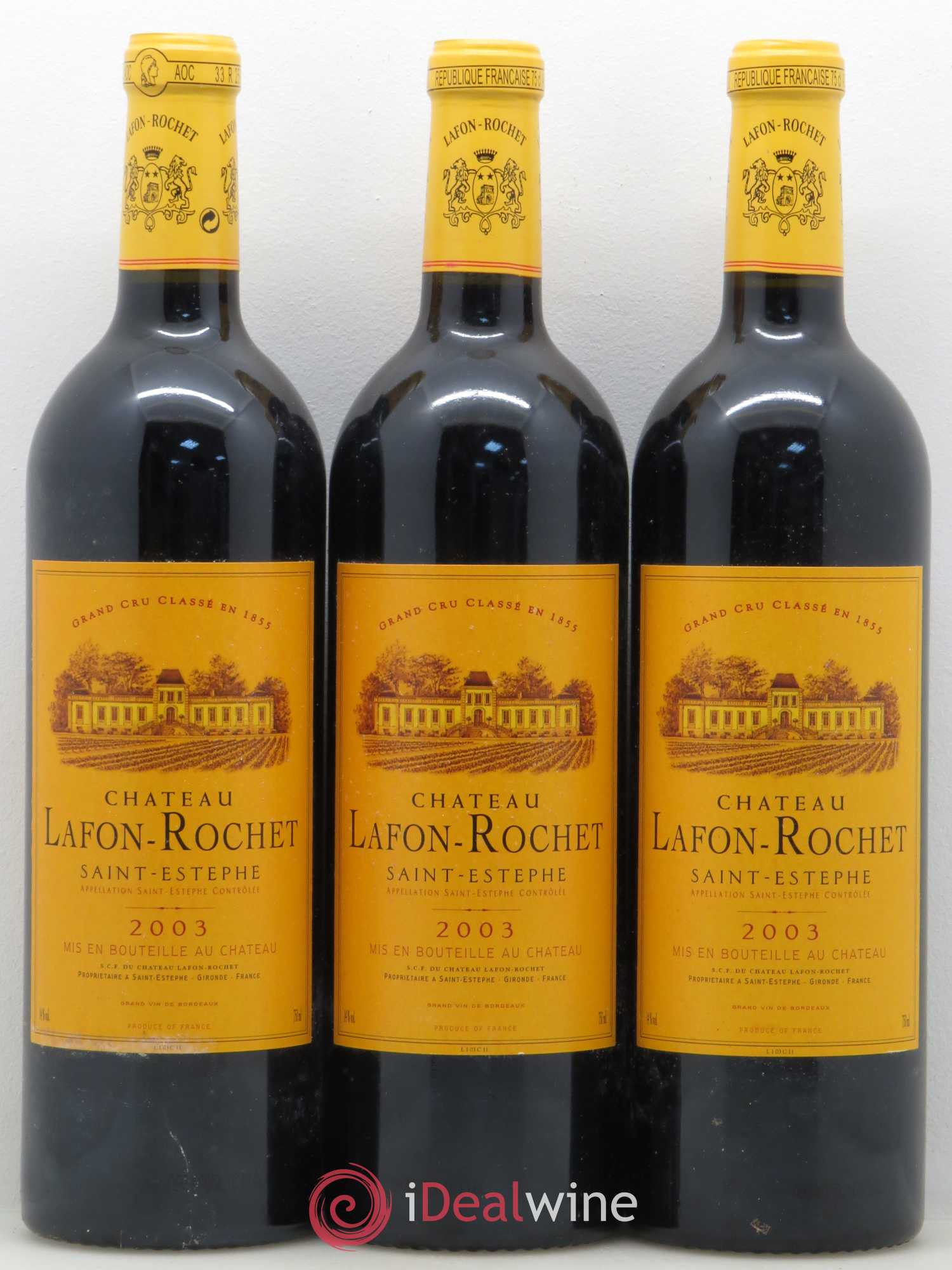 Château Lafon Rochet 4ème Grand Cru Classé 2003 - Lot de 12 bouteilles - 4