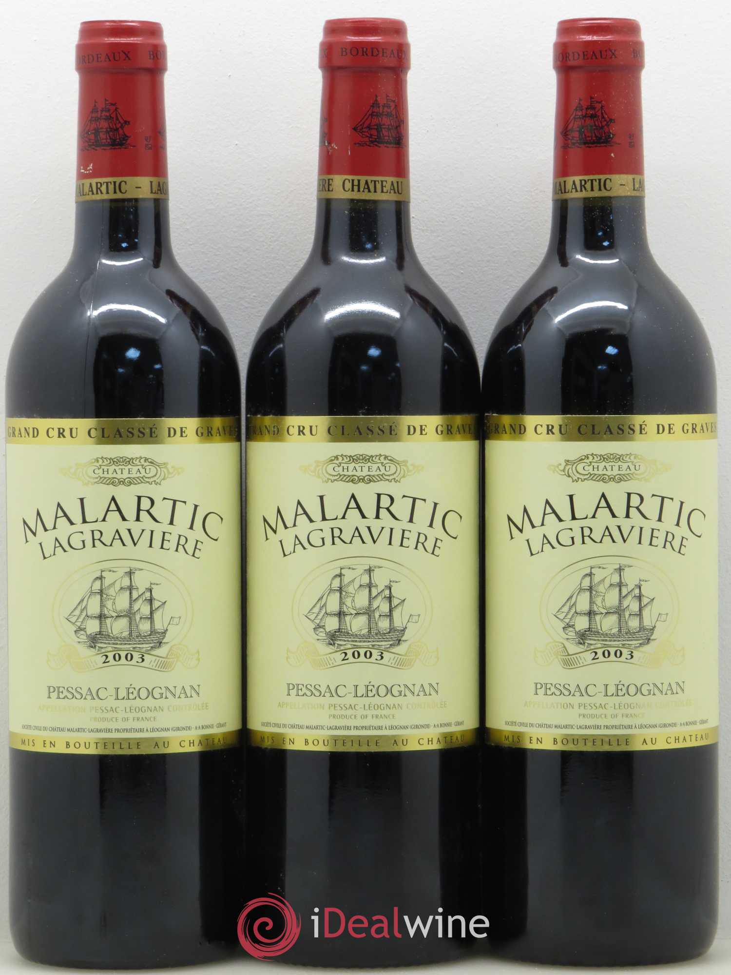 Château Malartic-Lagravière Cru Classé de Graves 2003 - Lot de 6 bouteilles - 1