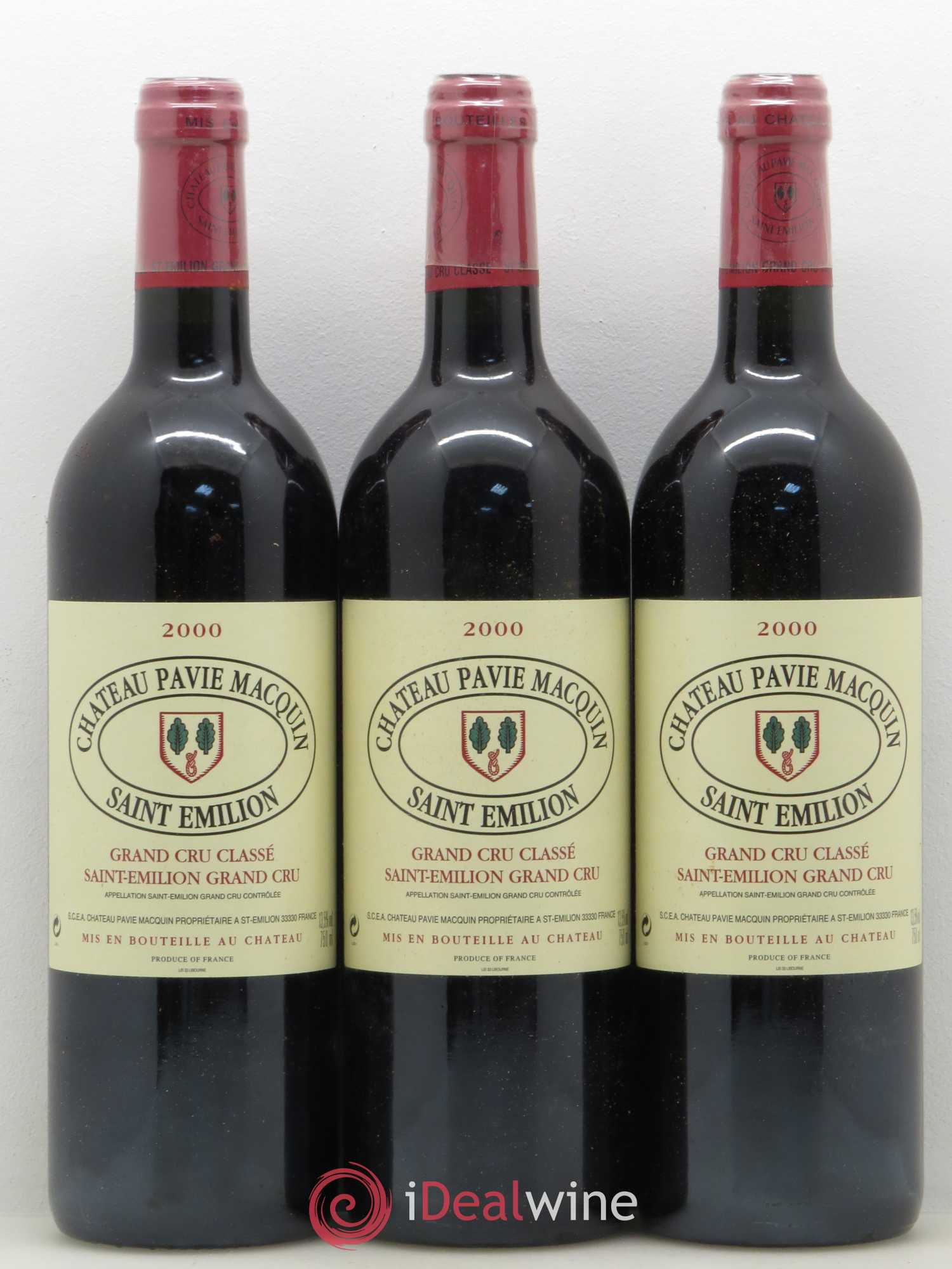Château Pavie Macquin 1er Grand Cru Classé B 2000 - Lot de 12 bouteilles - 1