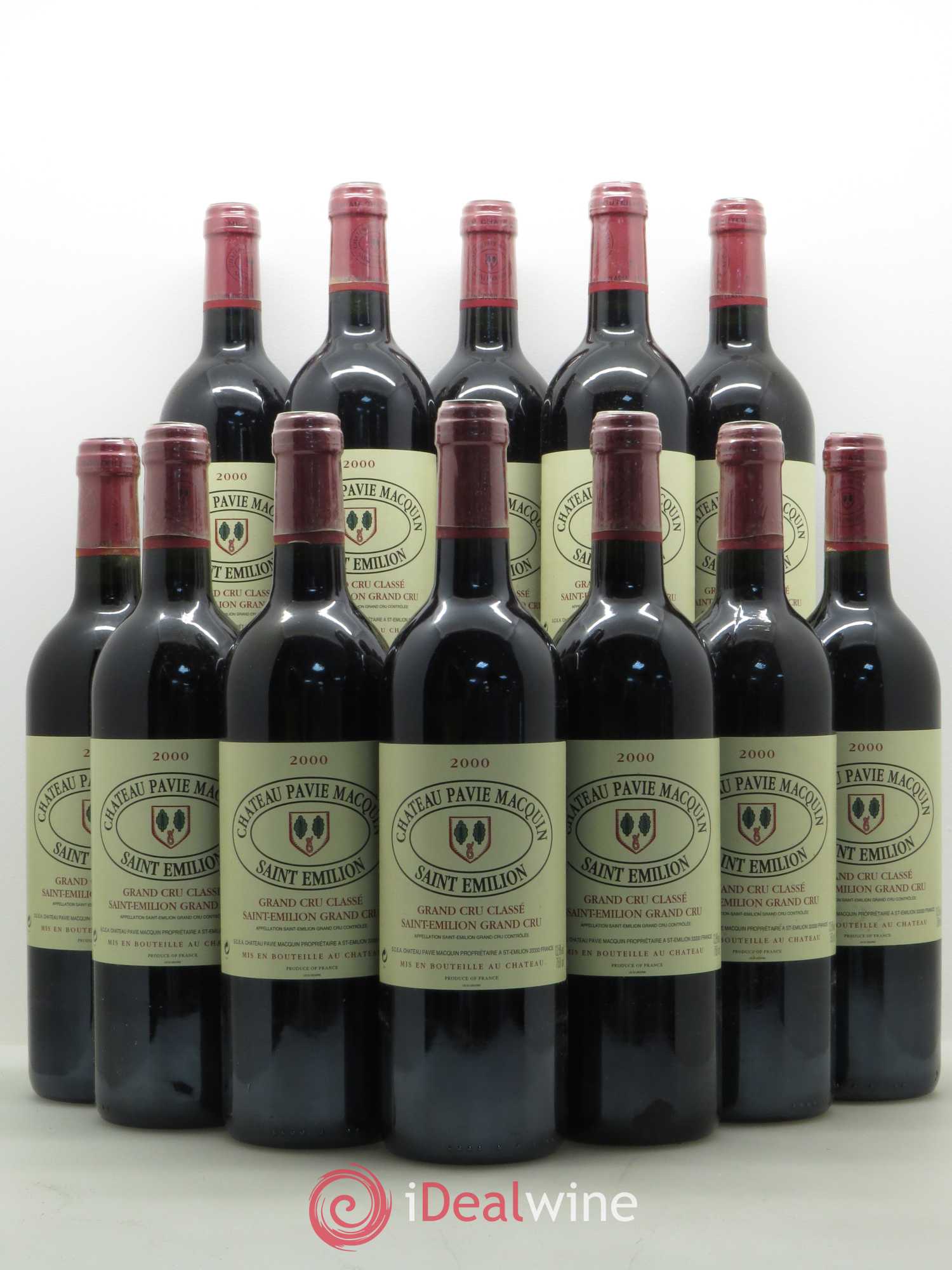 Château Pavie Macquin 1er Grand Cru Classé B 2000 - Lot de 12 bouteilles - 0