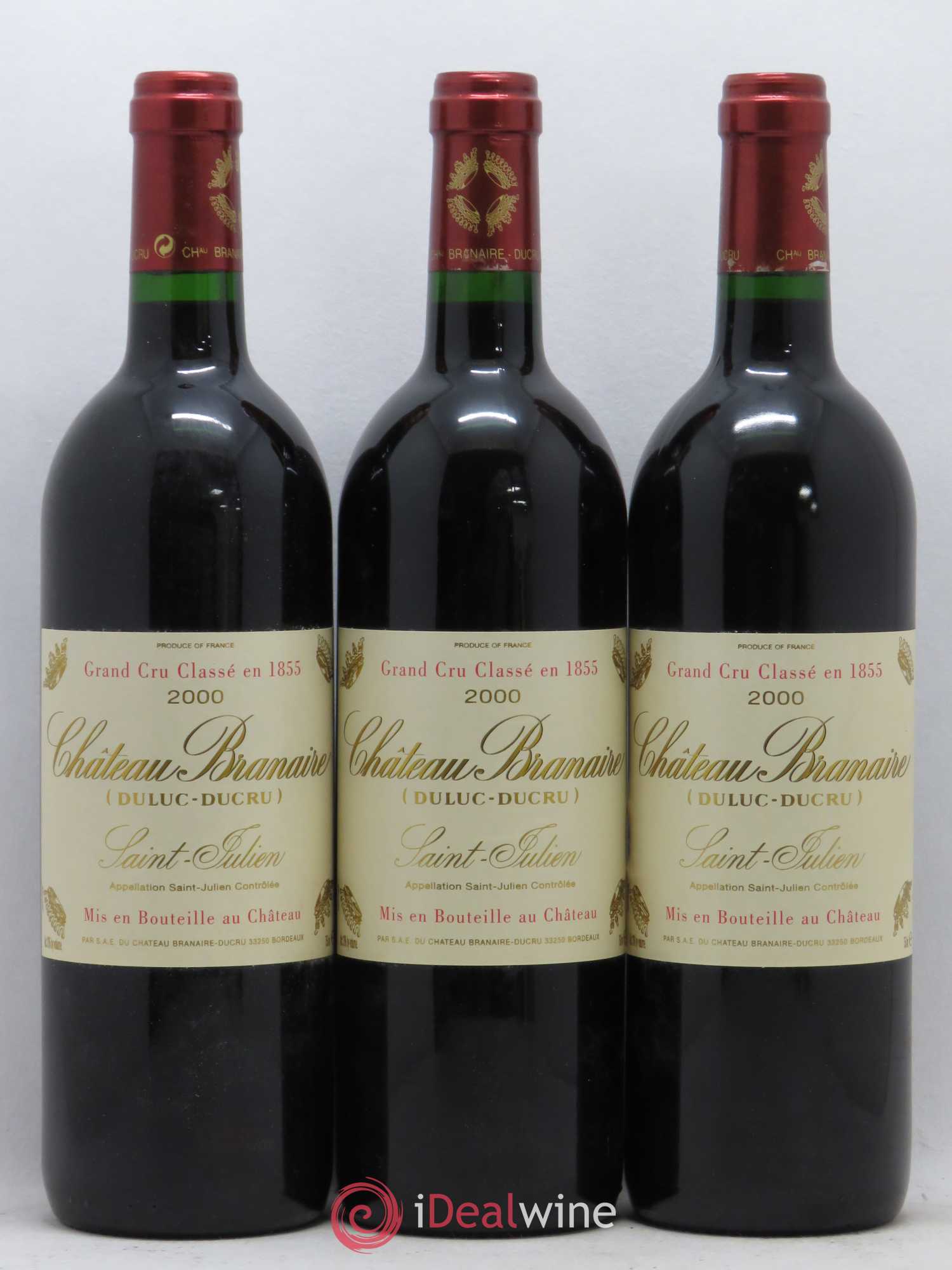 Château Branaire Ducru 4ème Grand Cru Classé 2000 - Lot de 12 bouteilles - 1