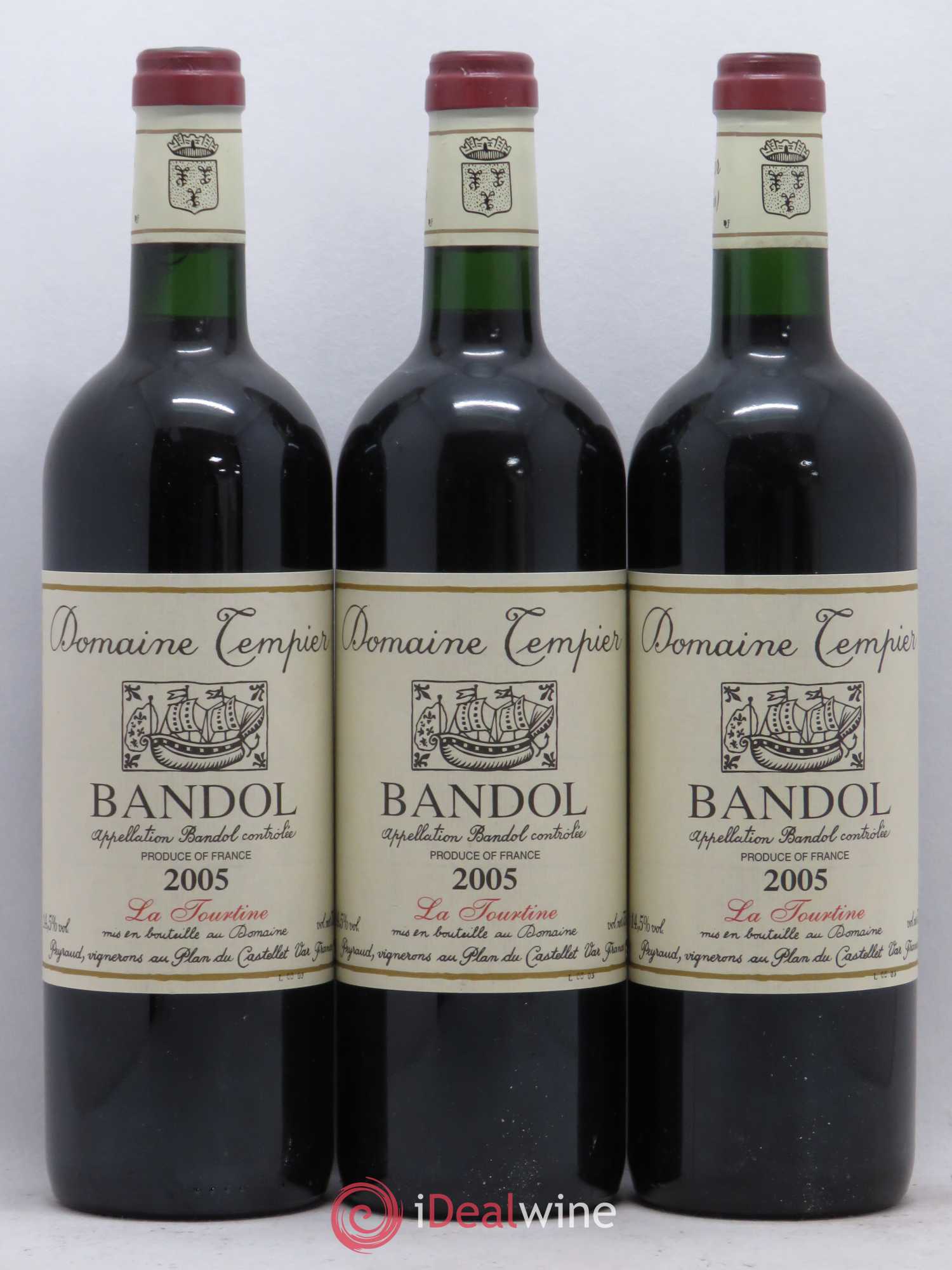 Bandol Domaine Tempier La Tourtine Famille Peyraud 2005 - Lot de 3 bouteilles - 0
