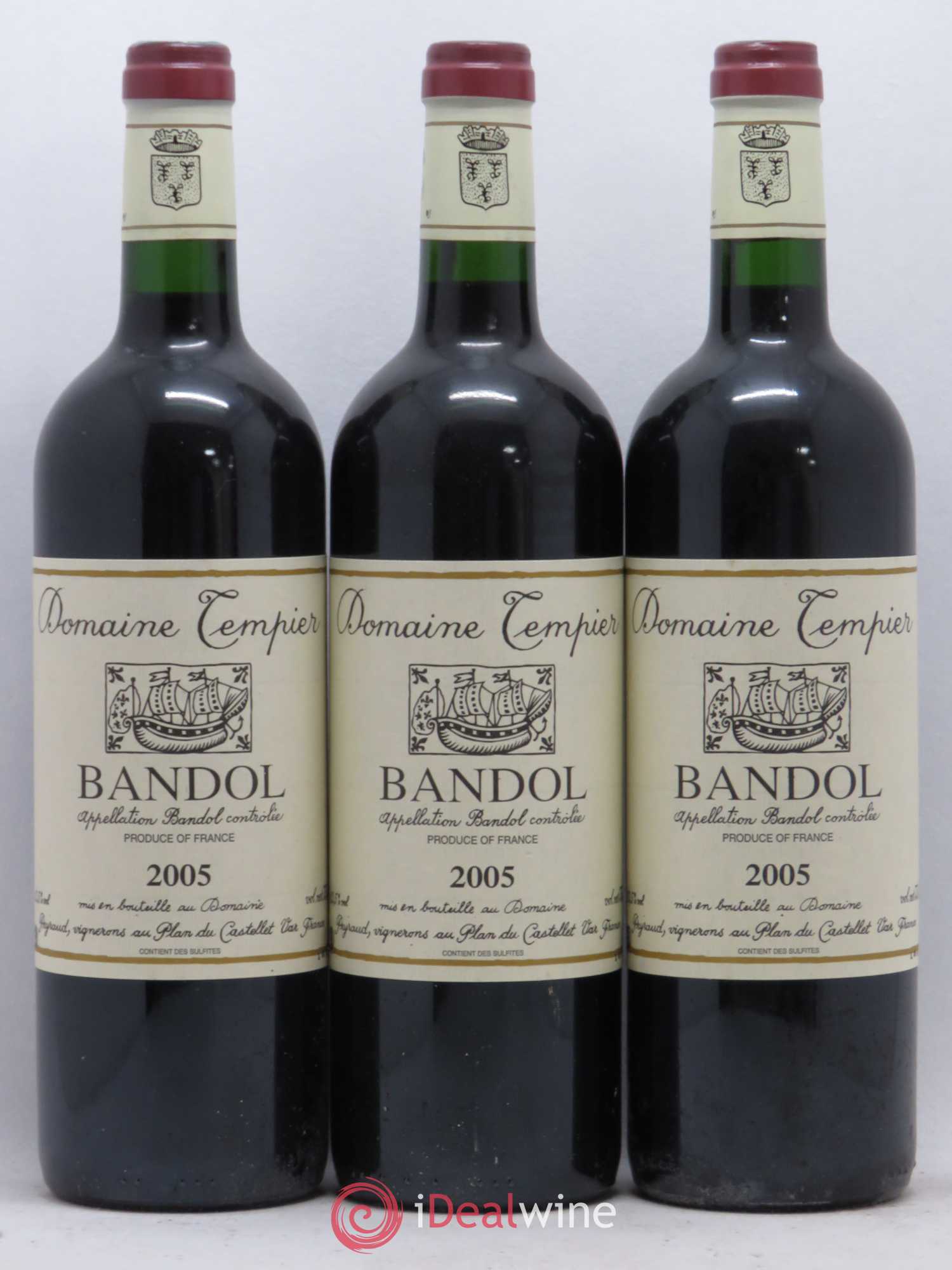 Bandol Domaine Tempier Famille Peyraud 2005 - Lot de 3 bouteilles - 0