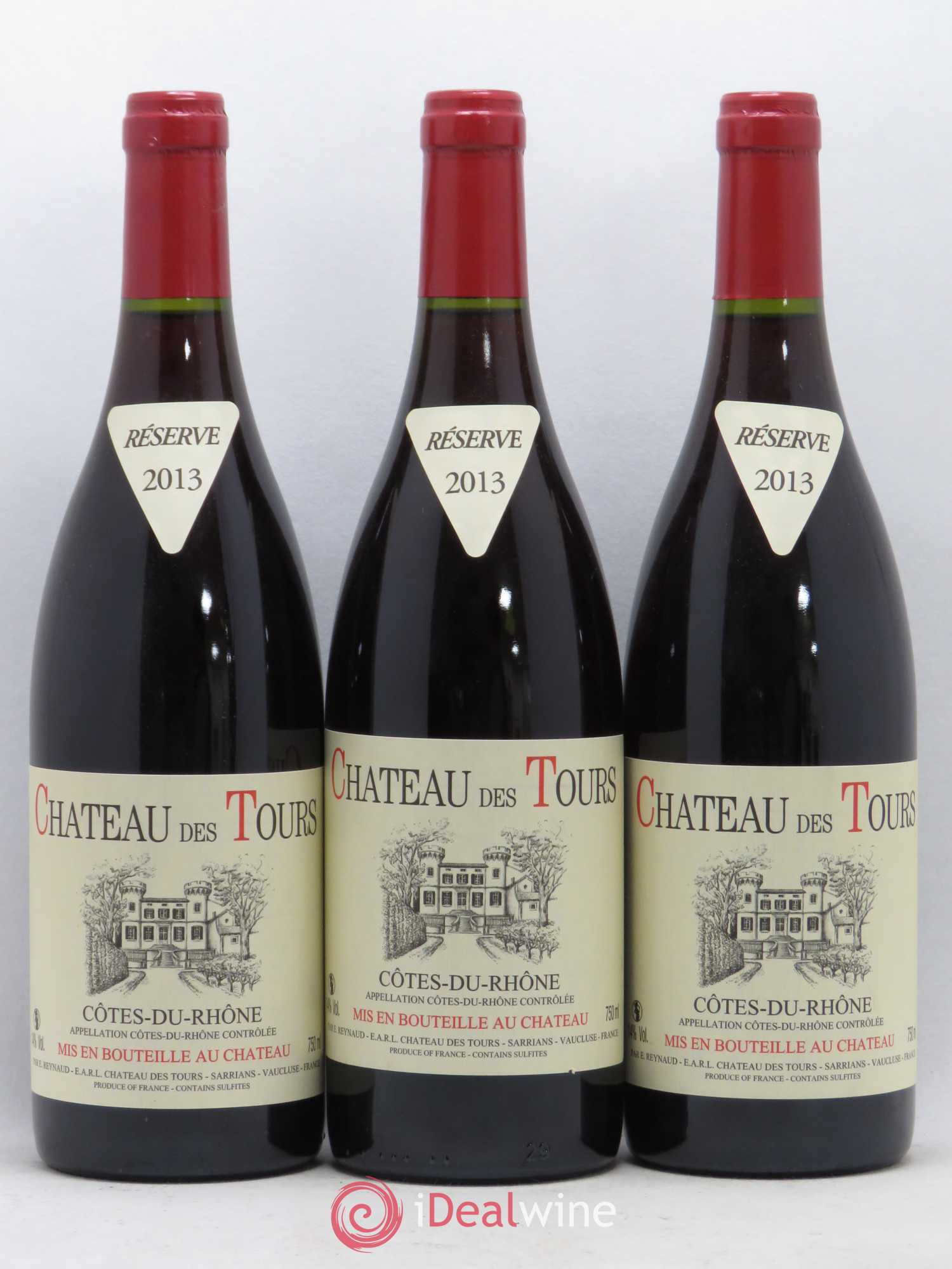 Côtes-du-Rhône Château des Tours Emmanuel Reynaud 2013 - Lot de 3 bouteilles - 0