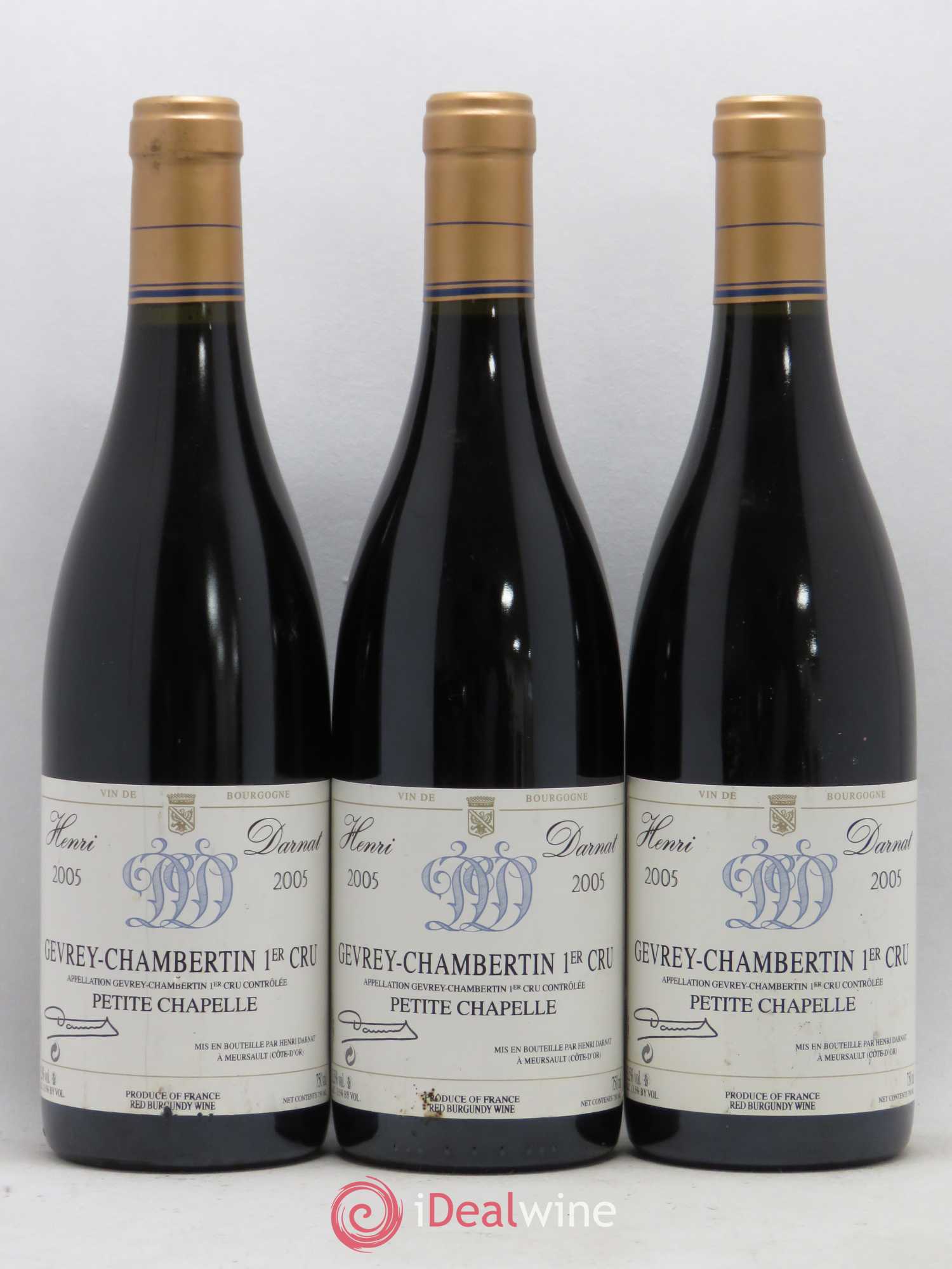Gevrey-Chambertin 1er Cru Petite Chapelle Henri Darnat 2005 - Posten von 5 Flaschen - 1
