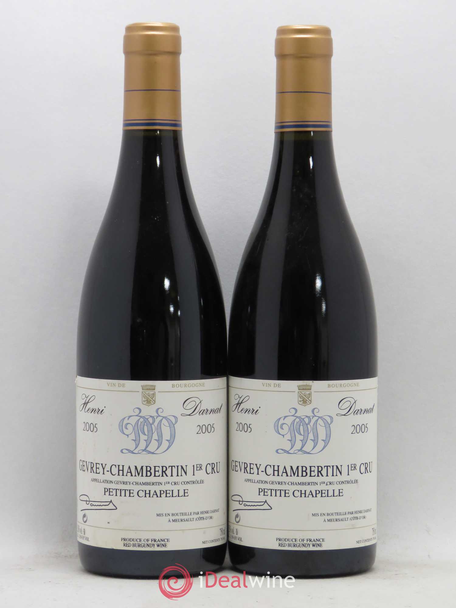 Gevrey-Chambertin 1er Cru Petite Chapelle Henri Darnat 2005 - Posten von 5 Flaschen - 2