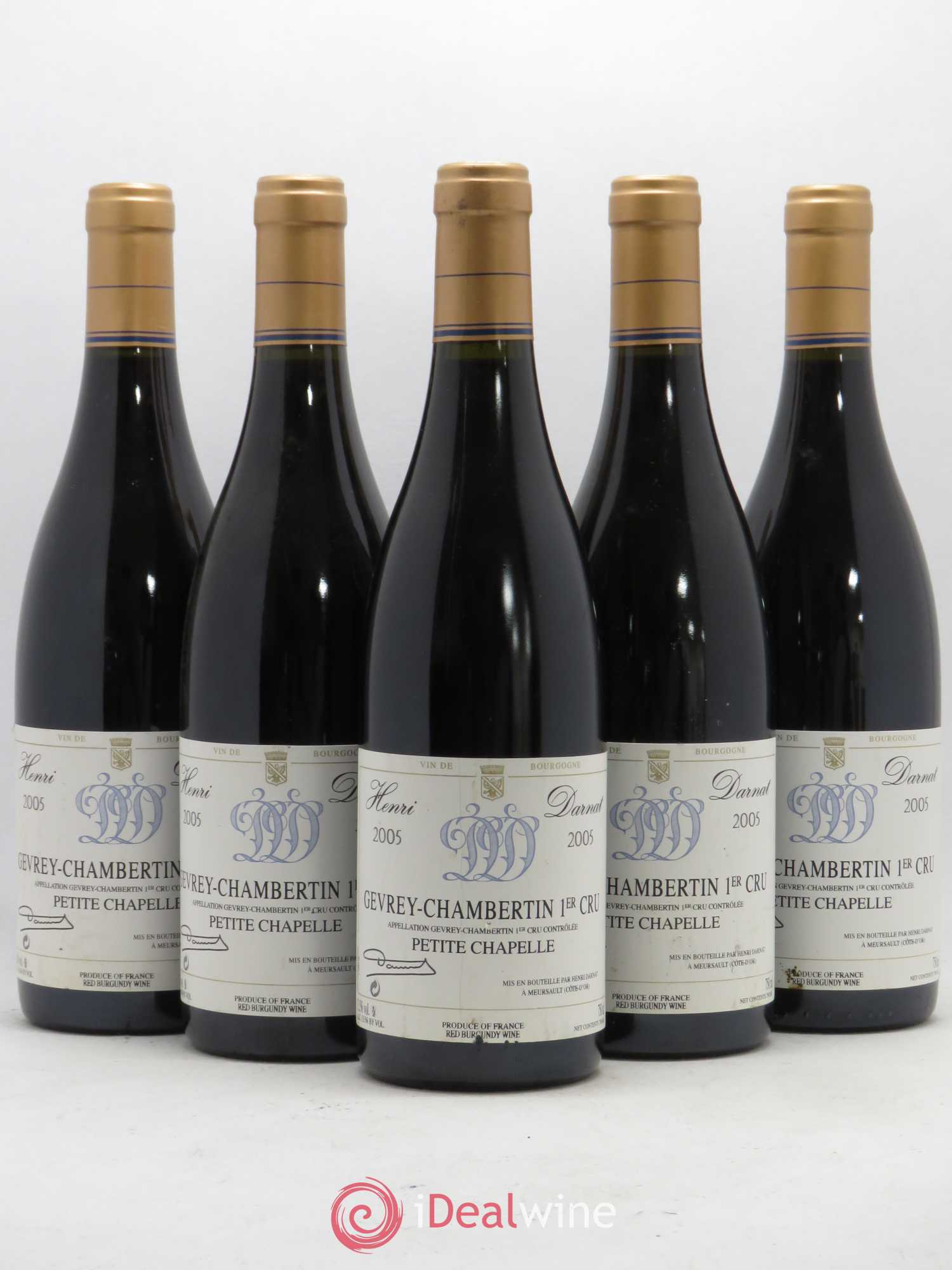 Gevrey-Chambertin 1er Cru Petite Chapelle Henri Darnat 2005 - Posten von 5 Flaschen - 0