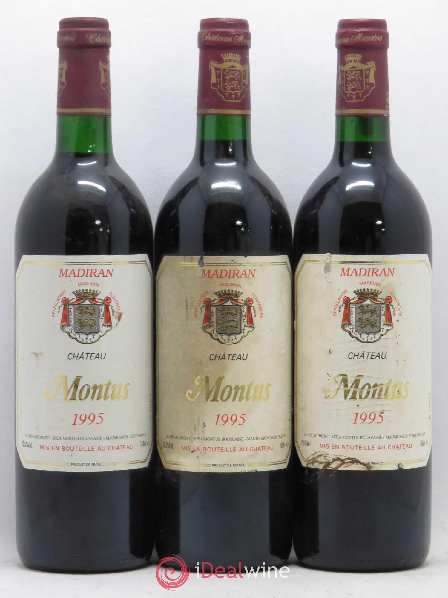 Madiran Château Montus Alain Brumont 1995 - Lot de 5 bouteilles - 1