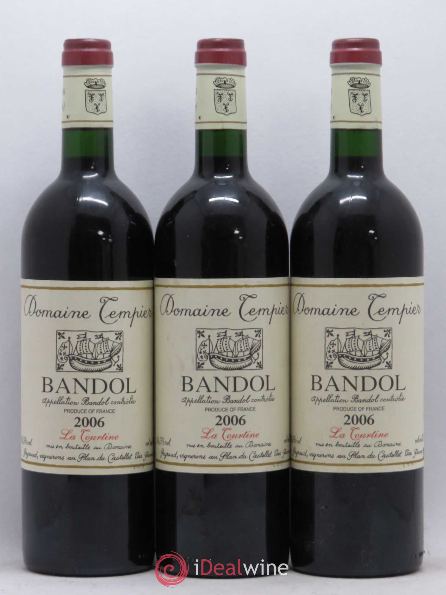 Bandol Domaine Tempier La Tourtine Famille Peyraud 2006 - Lot de 3 bouteilles - 0