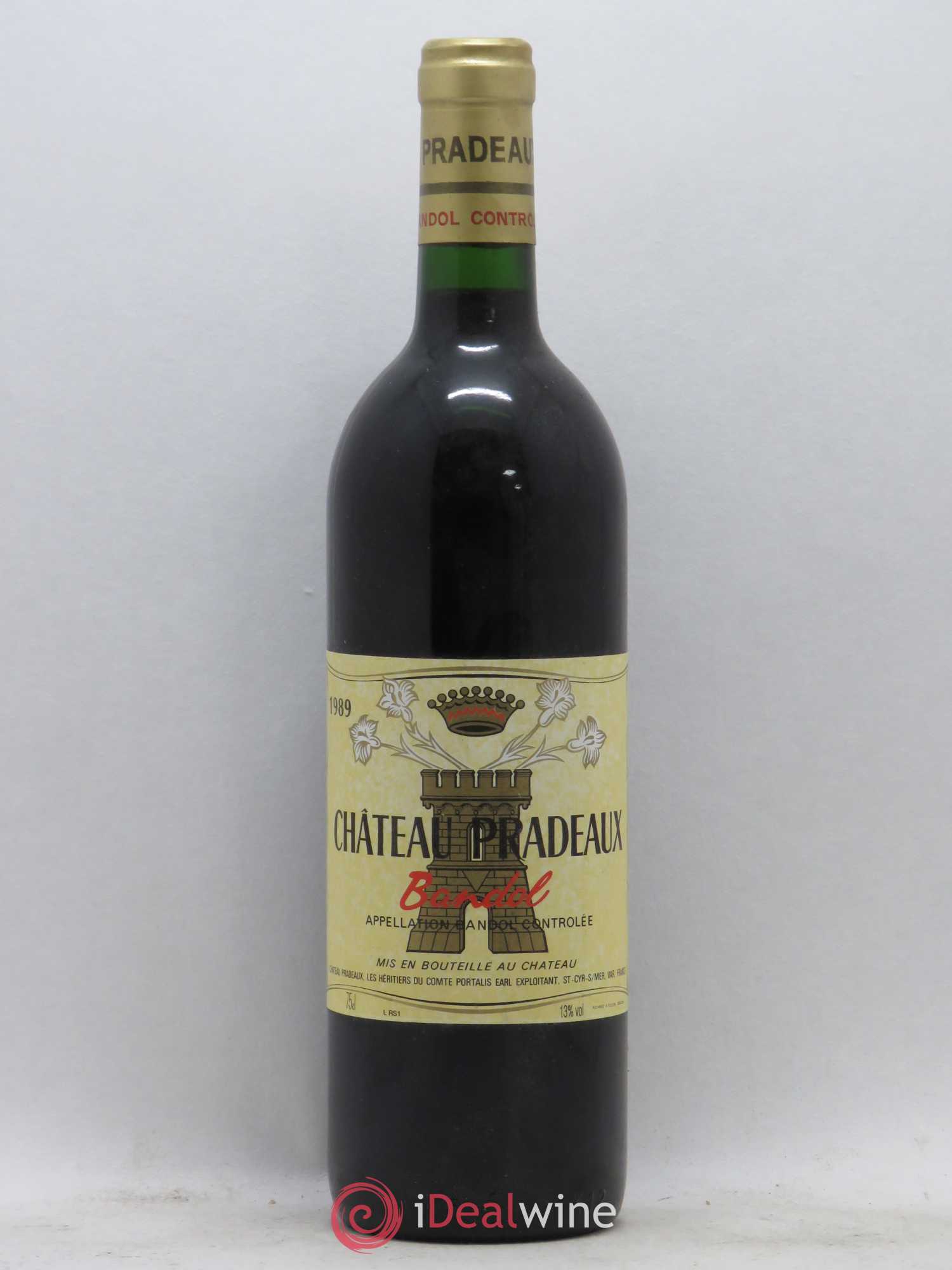Bandol Château Pradeaux Famille Portalis 1989 - Lot de 1 bouteille - 0
