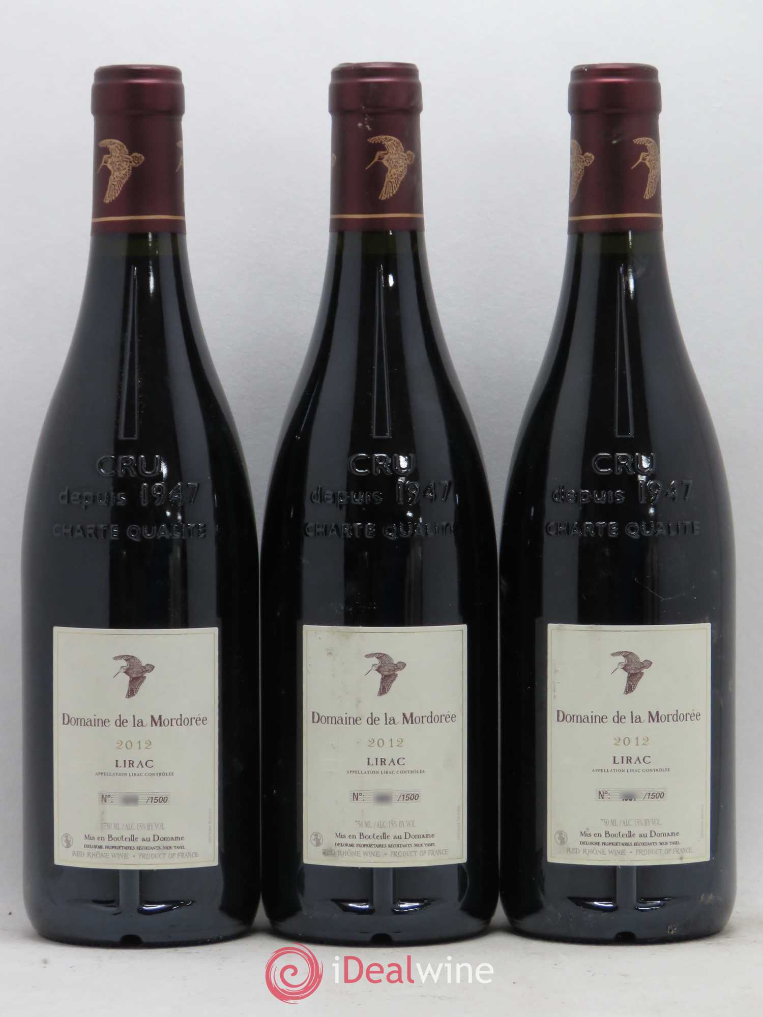Lirac Cuvée Reine des Bois La Mordorée (Domaine de) La Plume du peintre 2012 - Lotto di 3 bottiglie - 1
